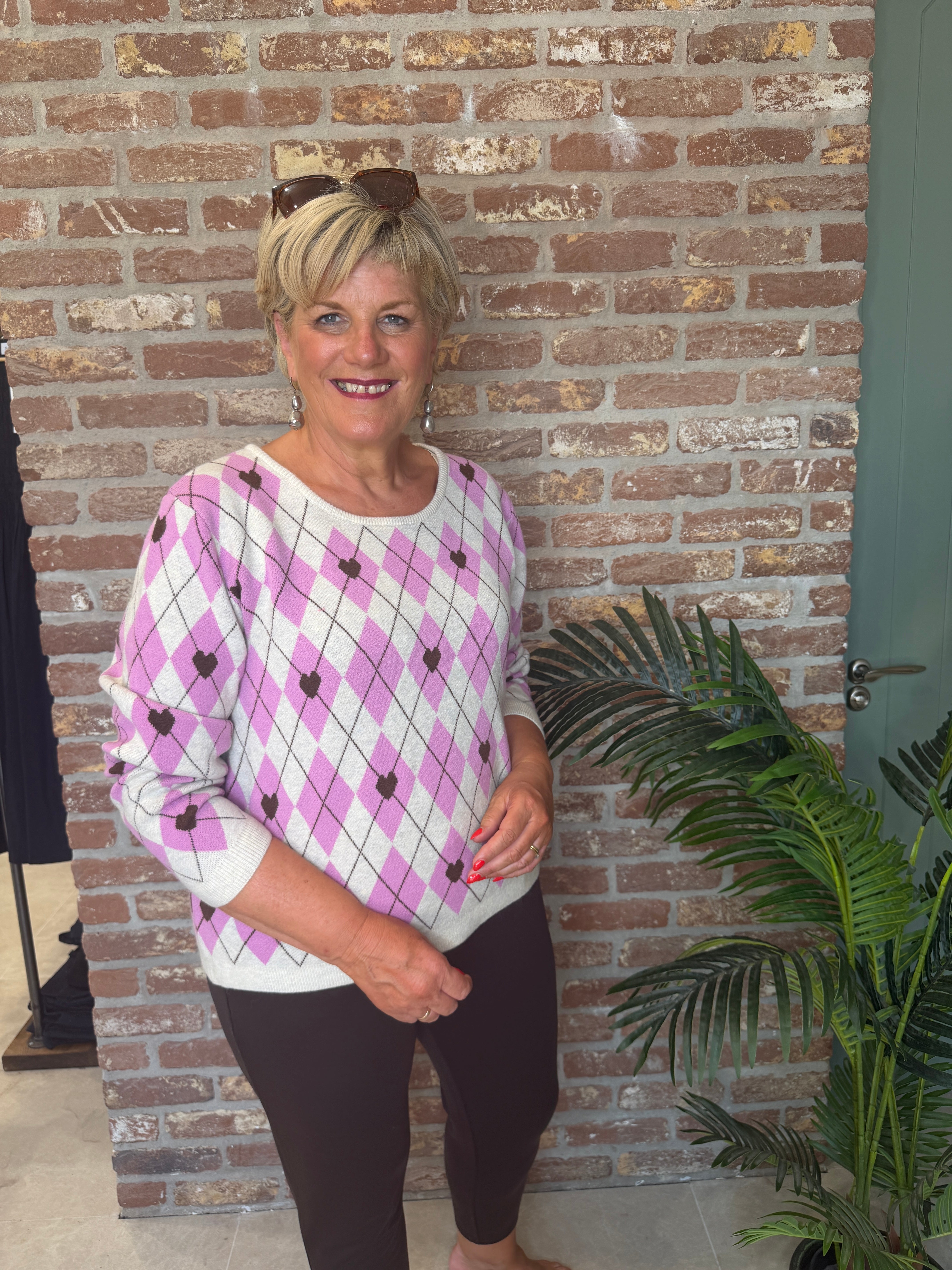 Ichi Ihbrielle Pullover In Oatmeal Melange