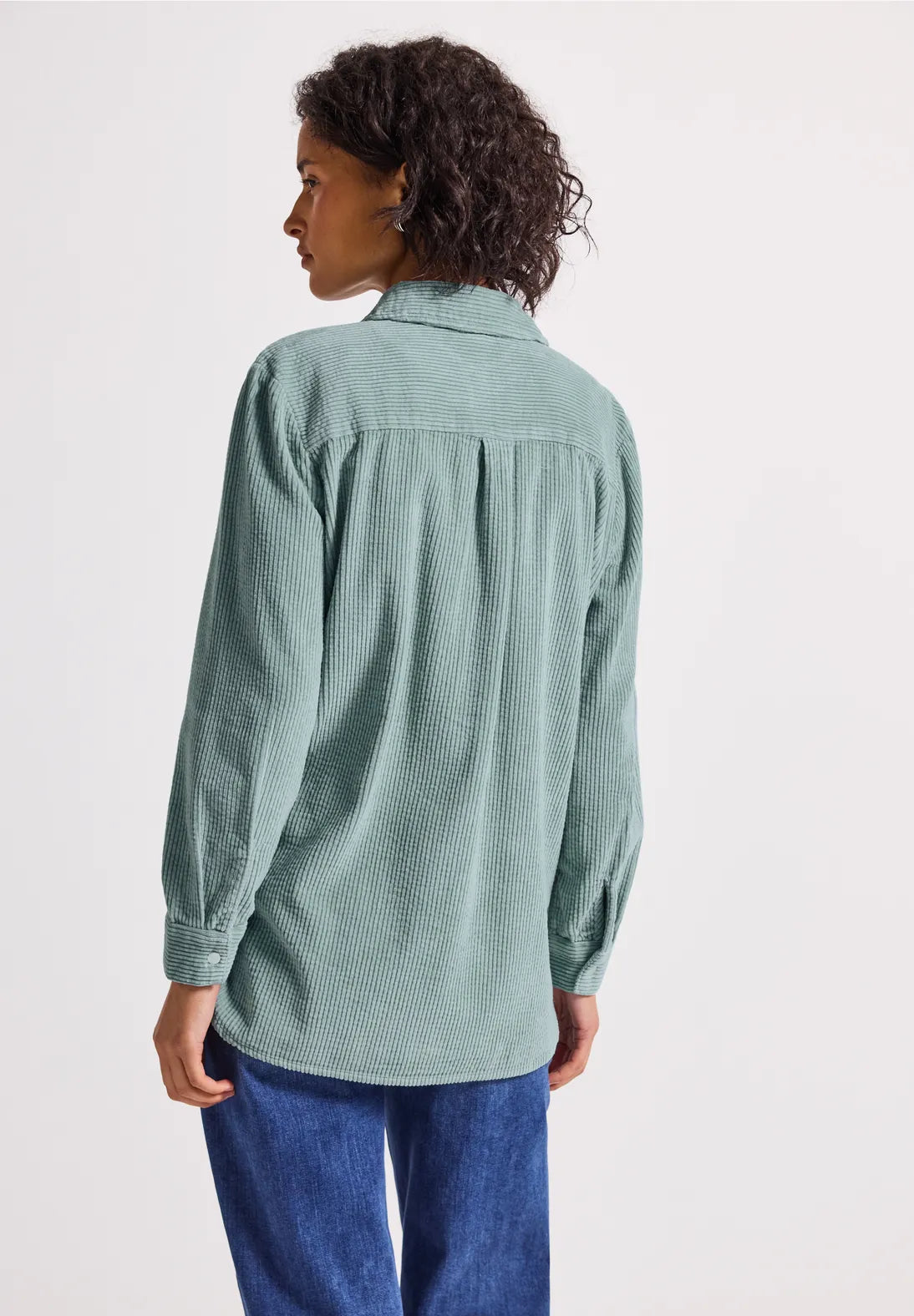 Street One Cord Jacket In Arona Blue