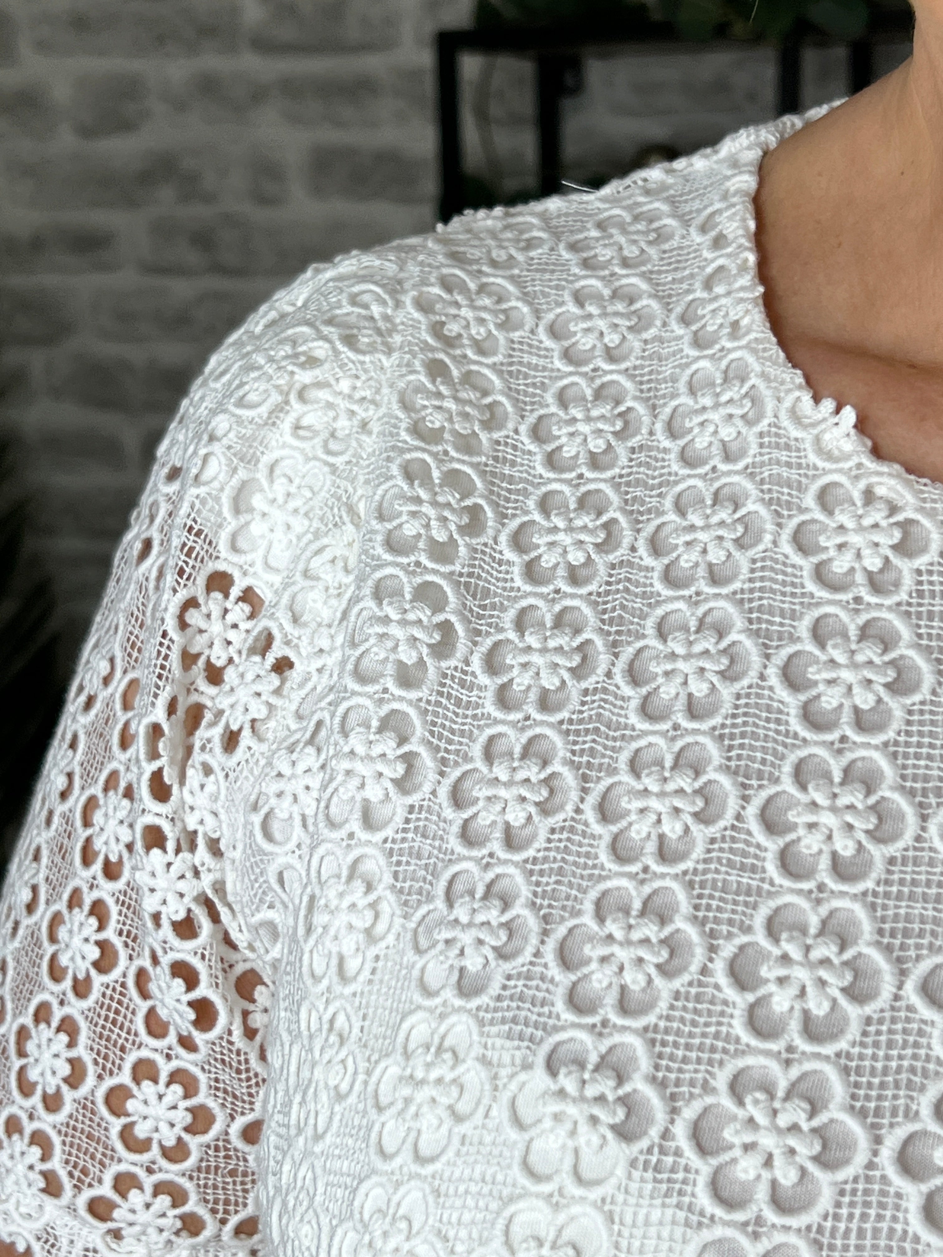 More & More Lace Top In Off White