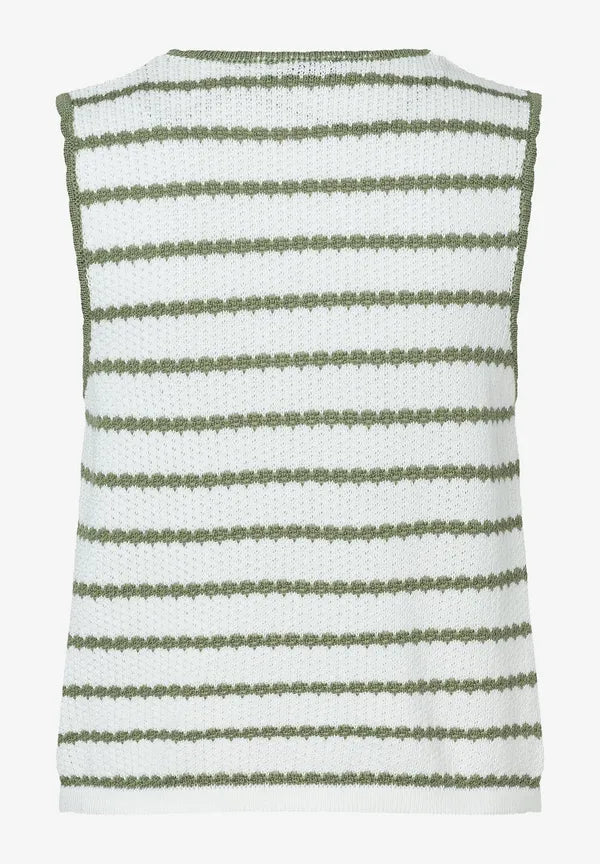 More & More Knit vest With Stripes In Multi