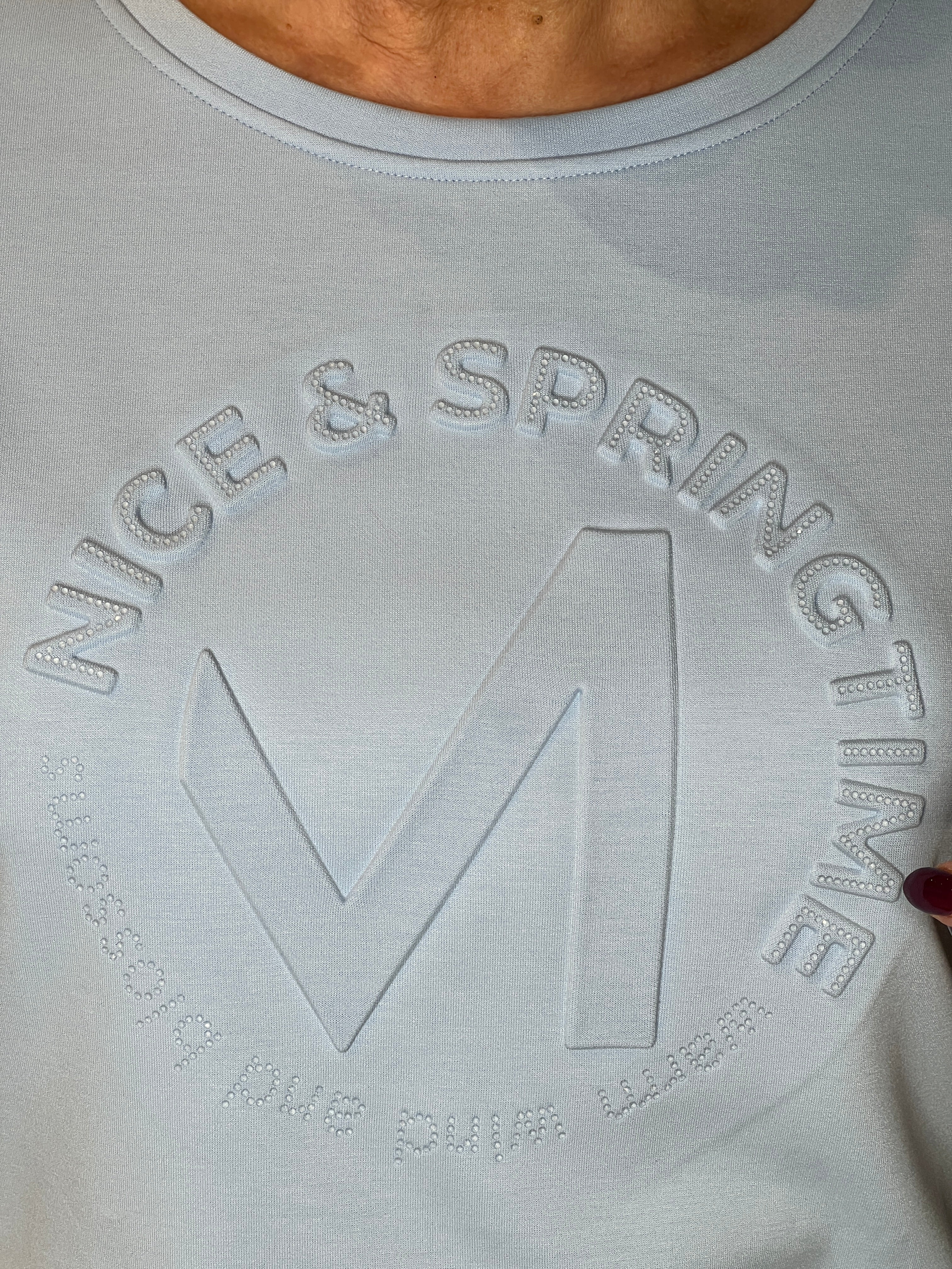 Monari embellished Sweatshirt In Light Sky