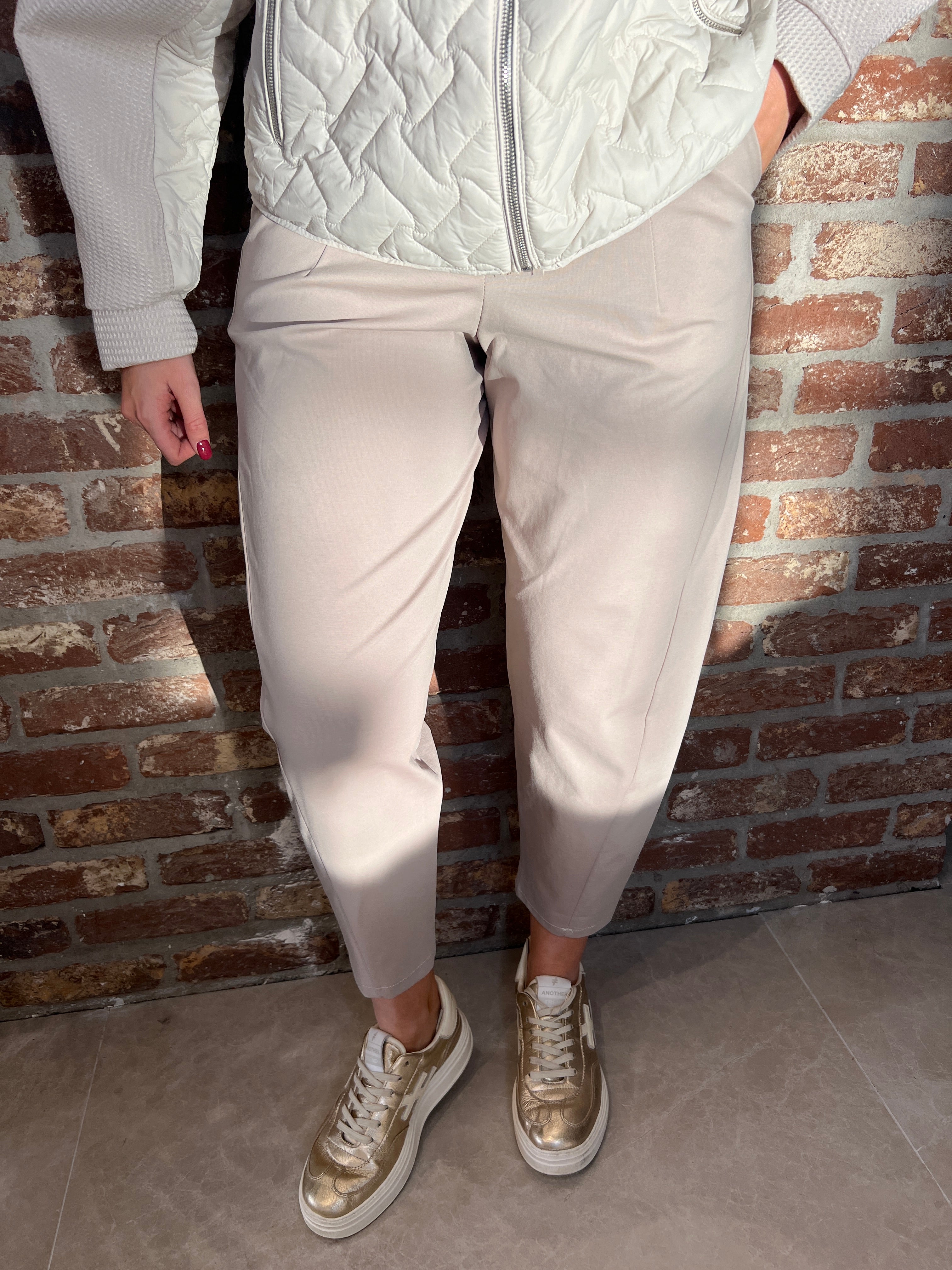 Deck By Decollage Pull On Trousers In Taupe