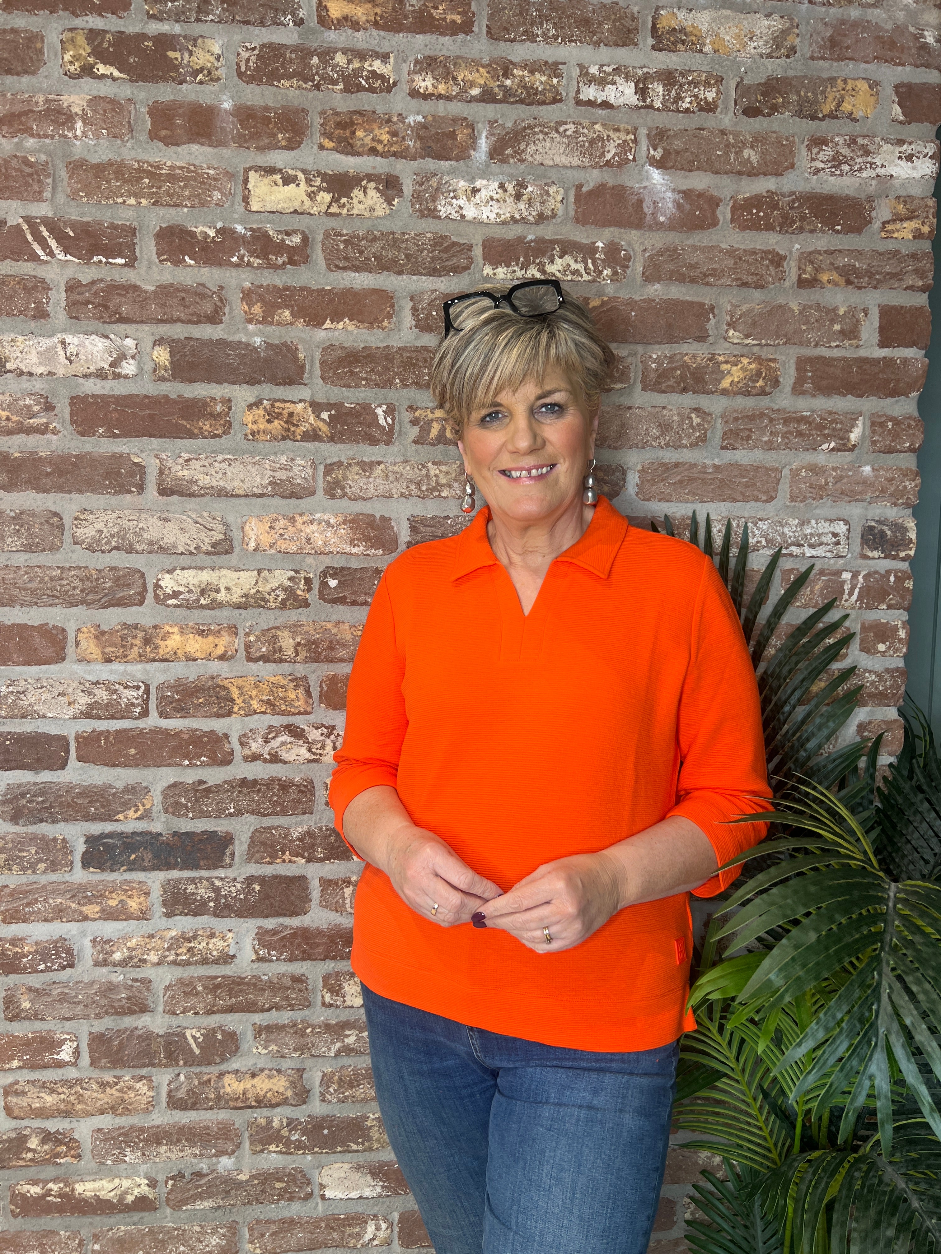 Cecil Polo Shirt In Cherry Tomato Orange