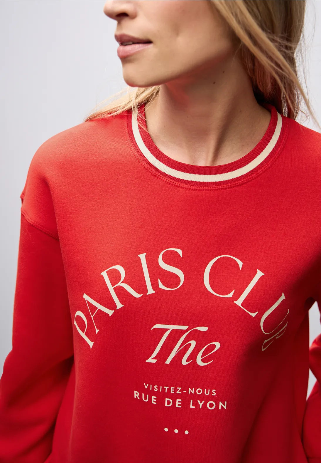 Street One Crew Neck sweatshirt In Racing Red