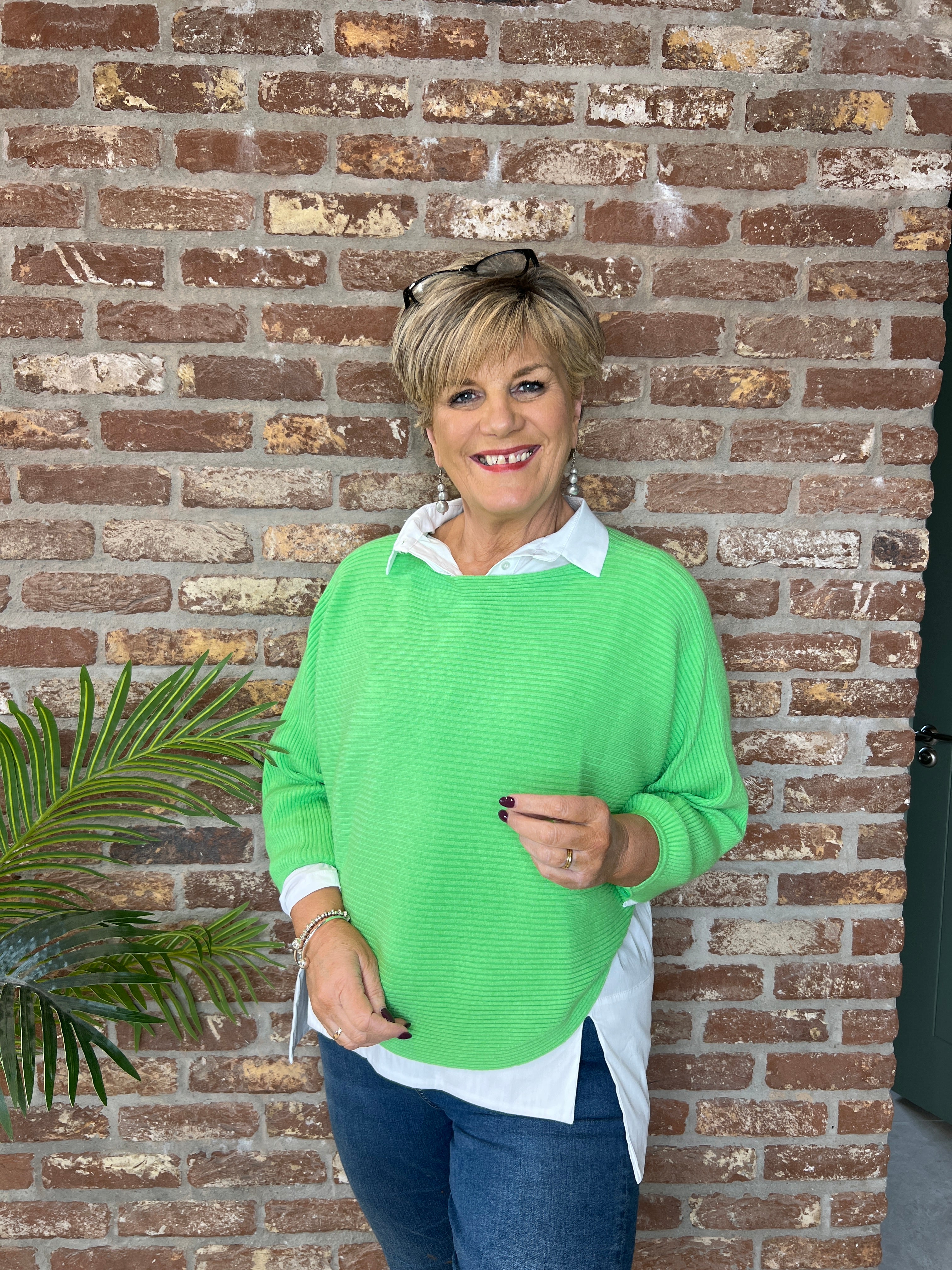 Deck By Decollage Layering Knit In Lime