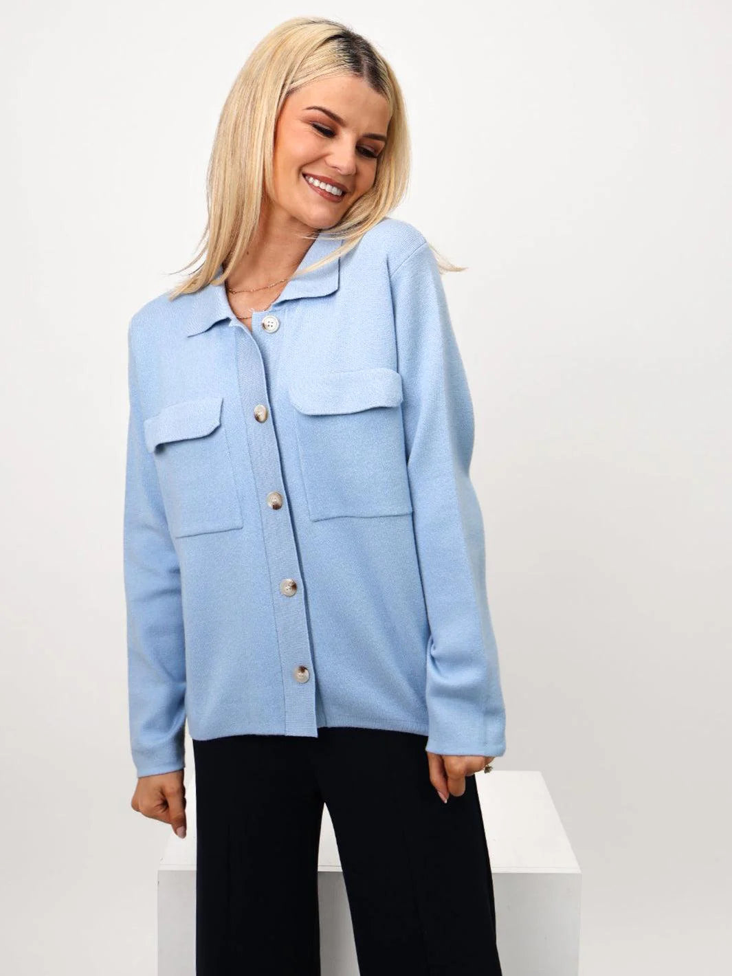 Kate & Pippa Dani Cardigan In Sky Blue