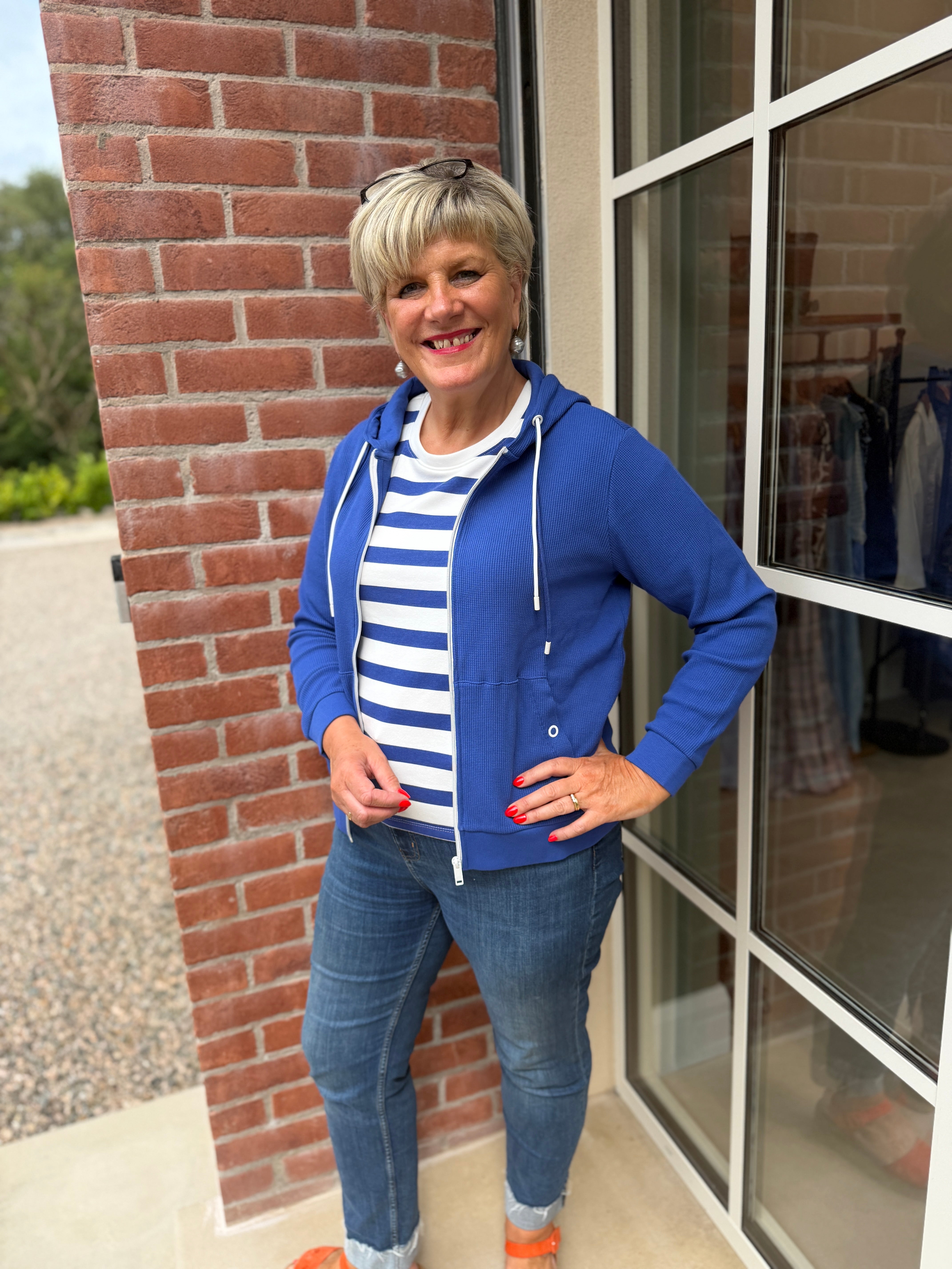 Cecil Structured Jacket In Deep River Blue