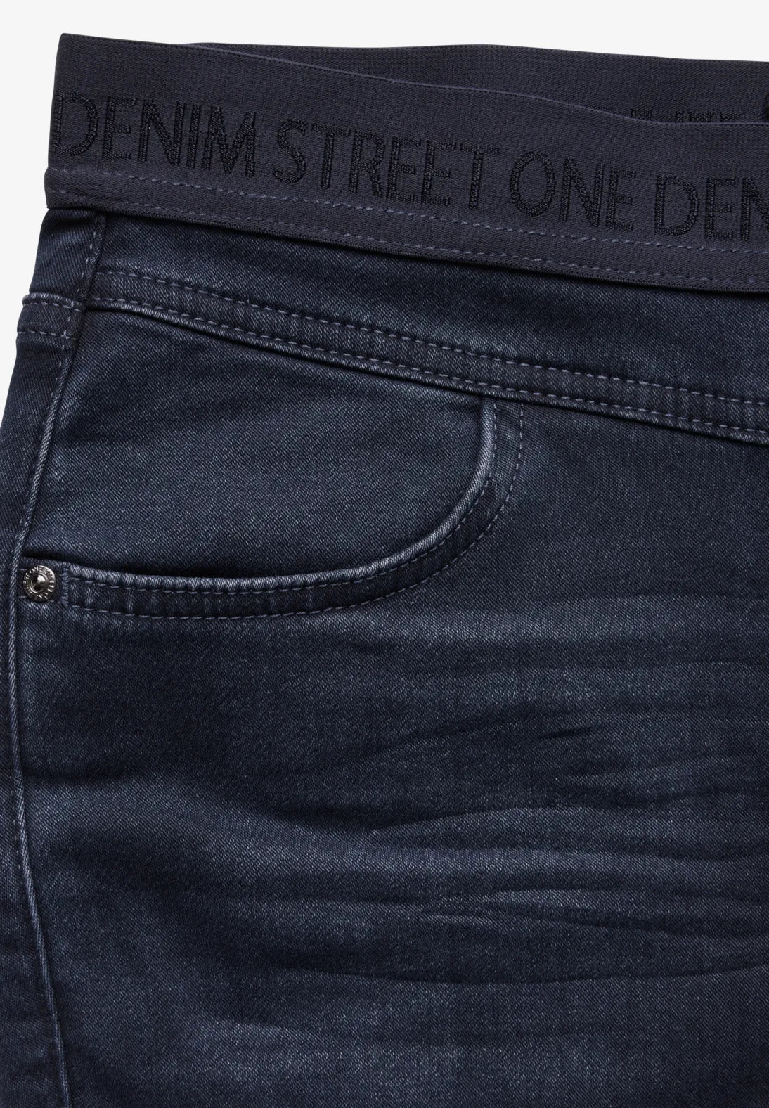Street One Pull On Jeggings In Navy