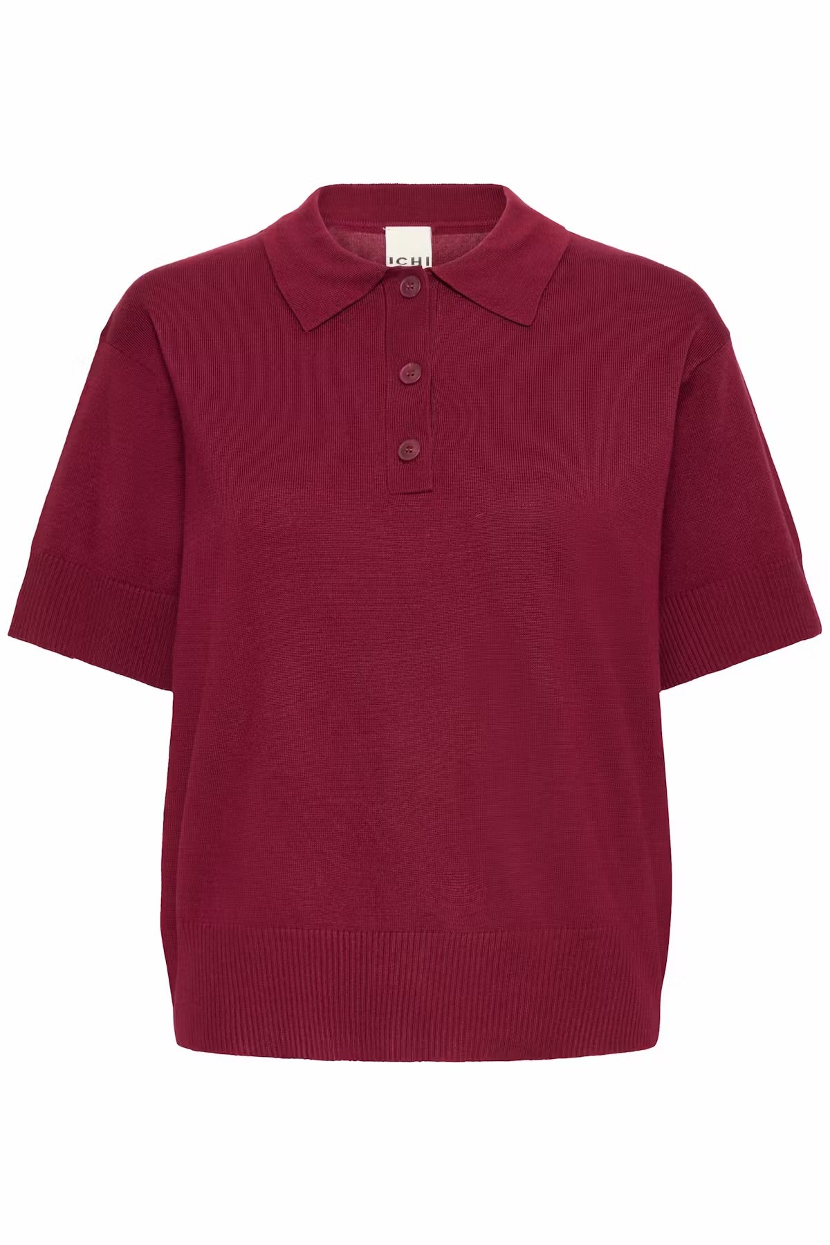 Ichi fine polo pullover In Rhodondendron