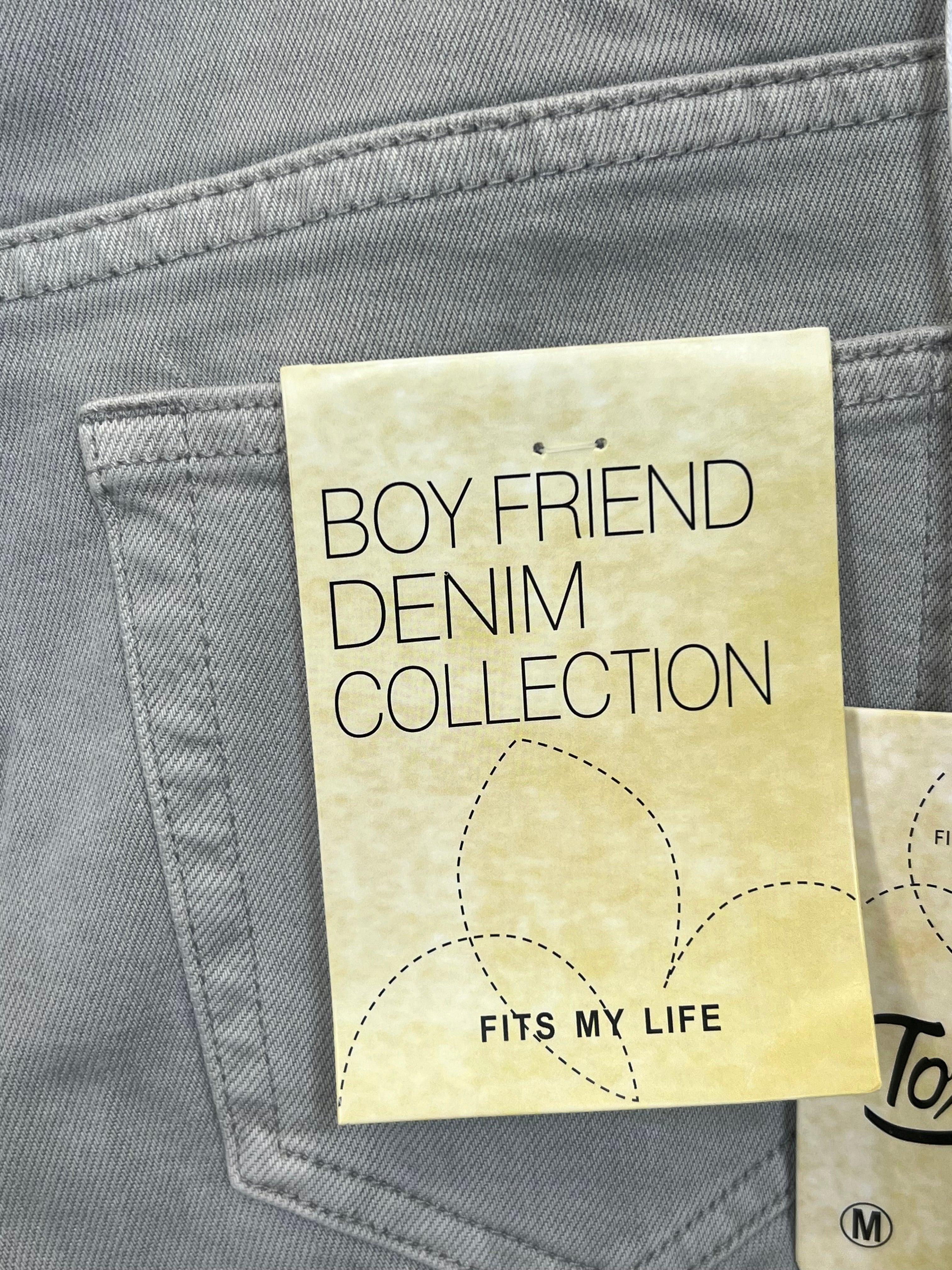 Toxik Highwaited Boyfriend Jeans In Stone/Beige