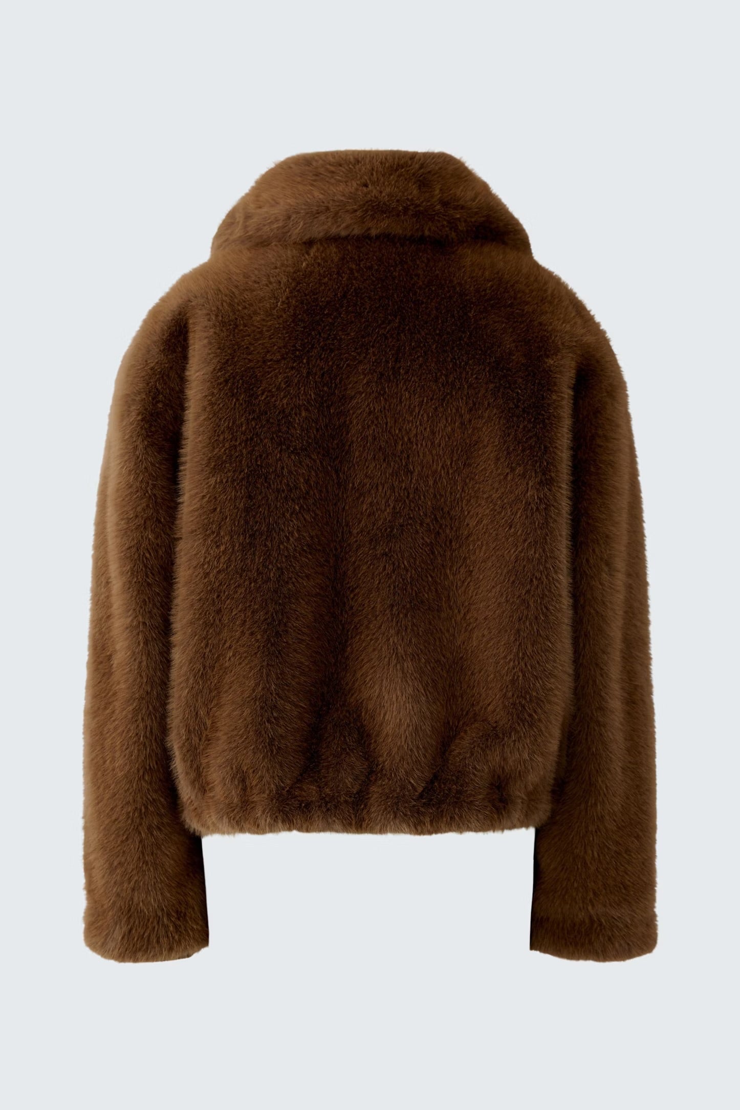 Oui Faux Fur Jacket In Taupe