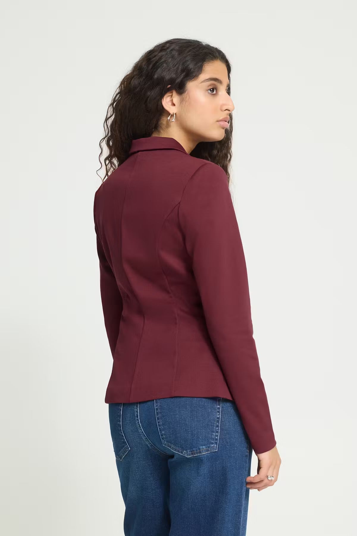 Kate Jersey Blazer In Red