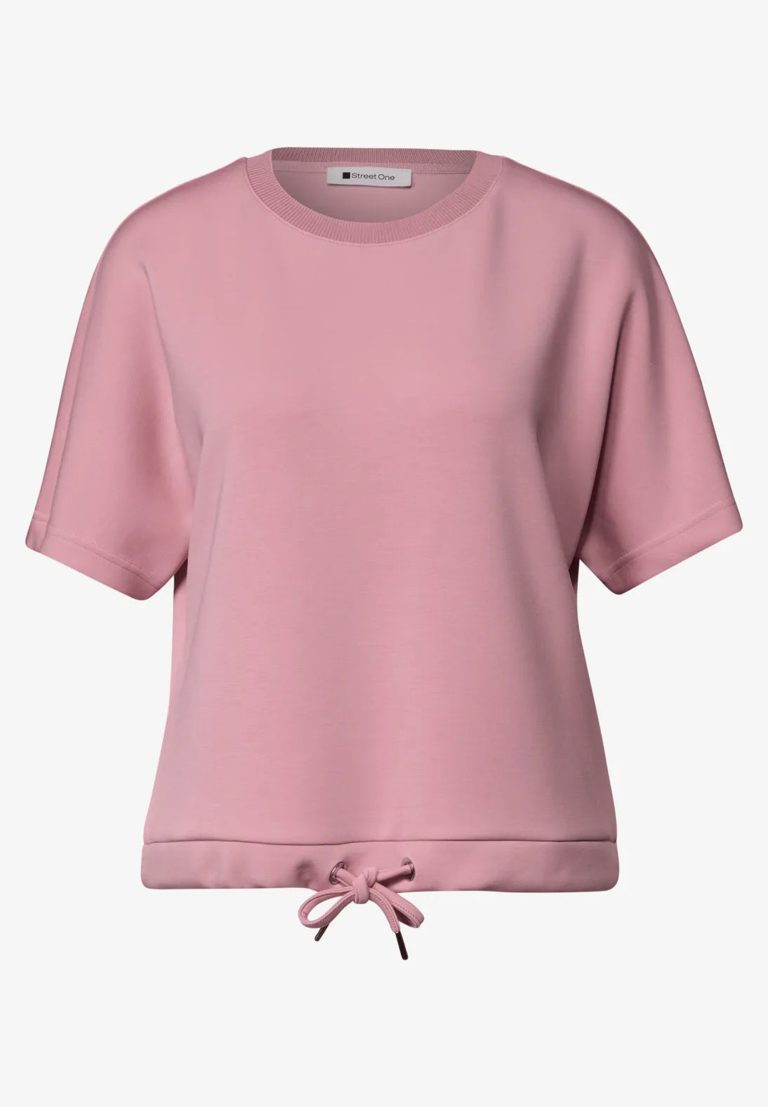 Silk look top in vintage blush