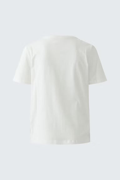 Placed print t-shirt in spring gardenia