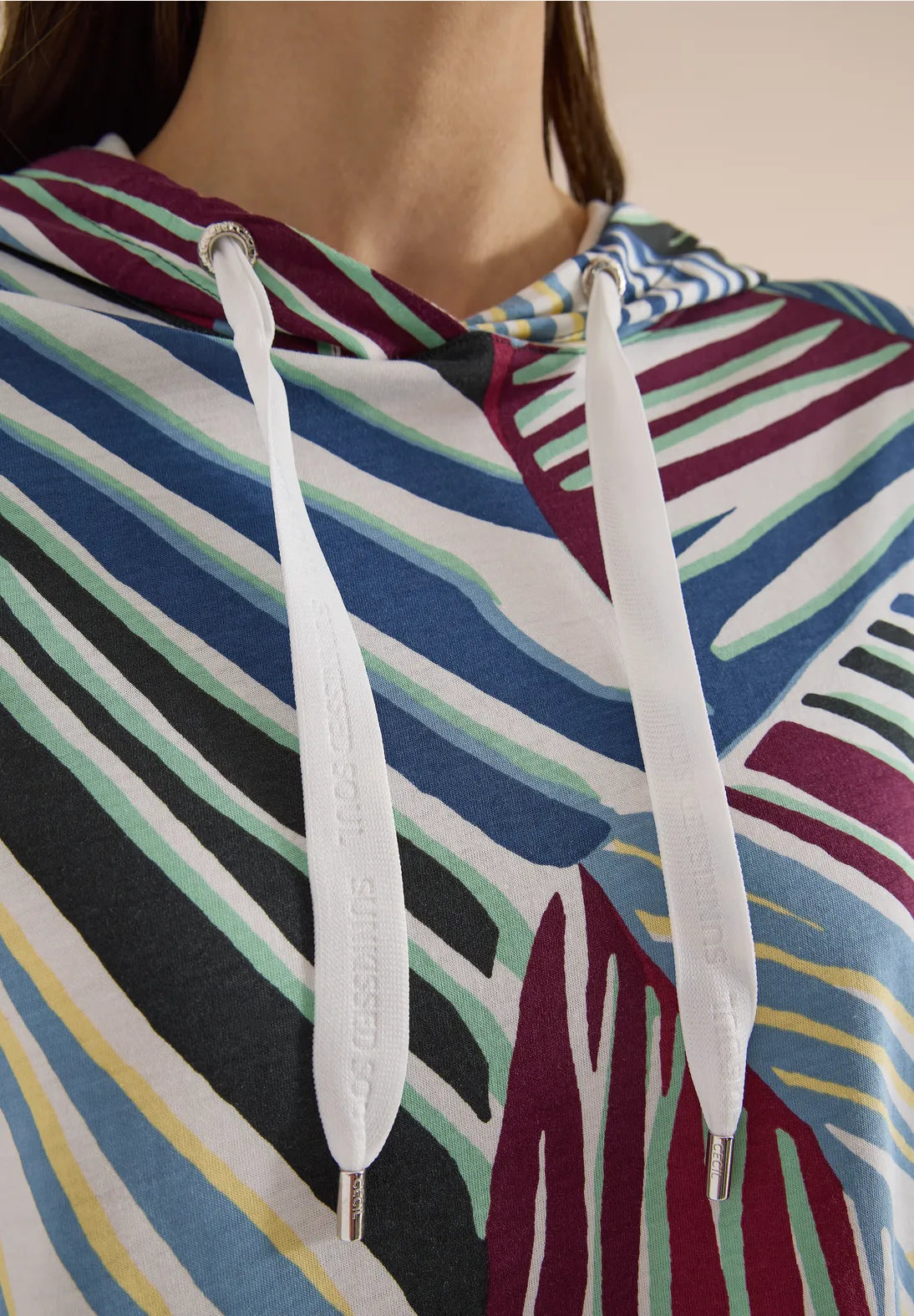 Cecil Multi Hoodie in Palm Breeze Green