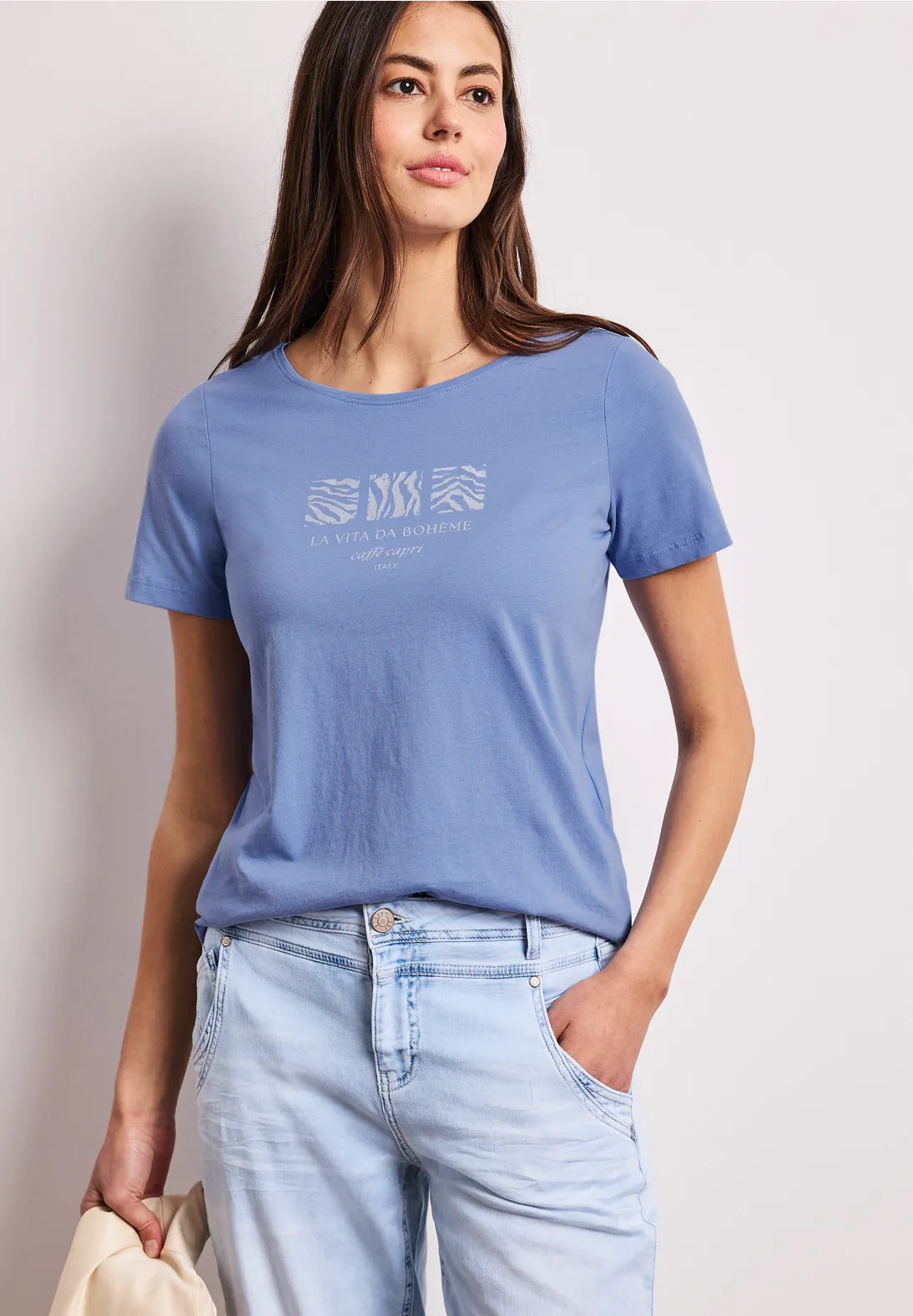 Street One Print T-shirt In blue