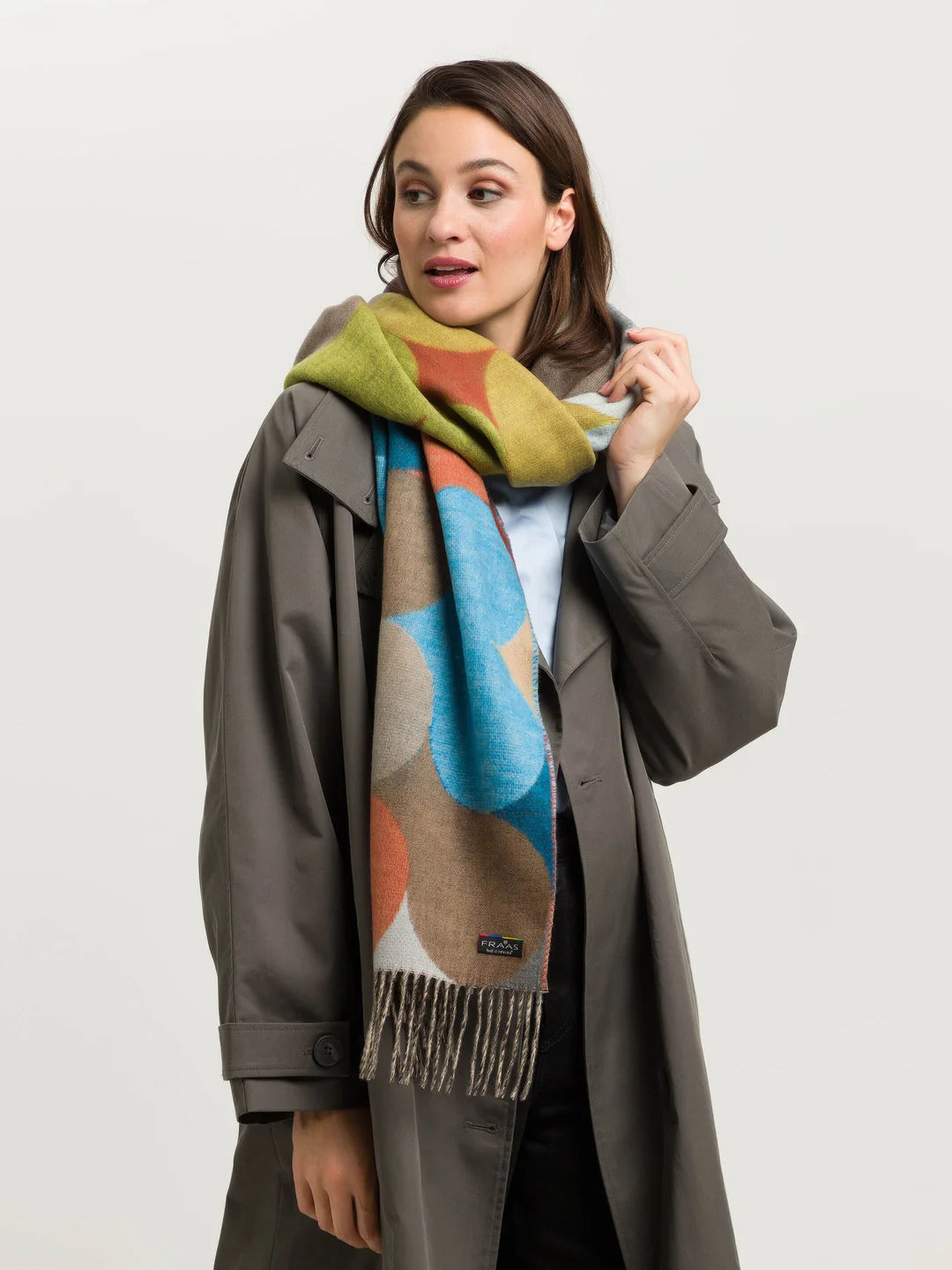 Cashmink Polka Dot design Scarf In French Blue