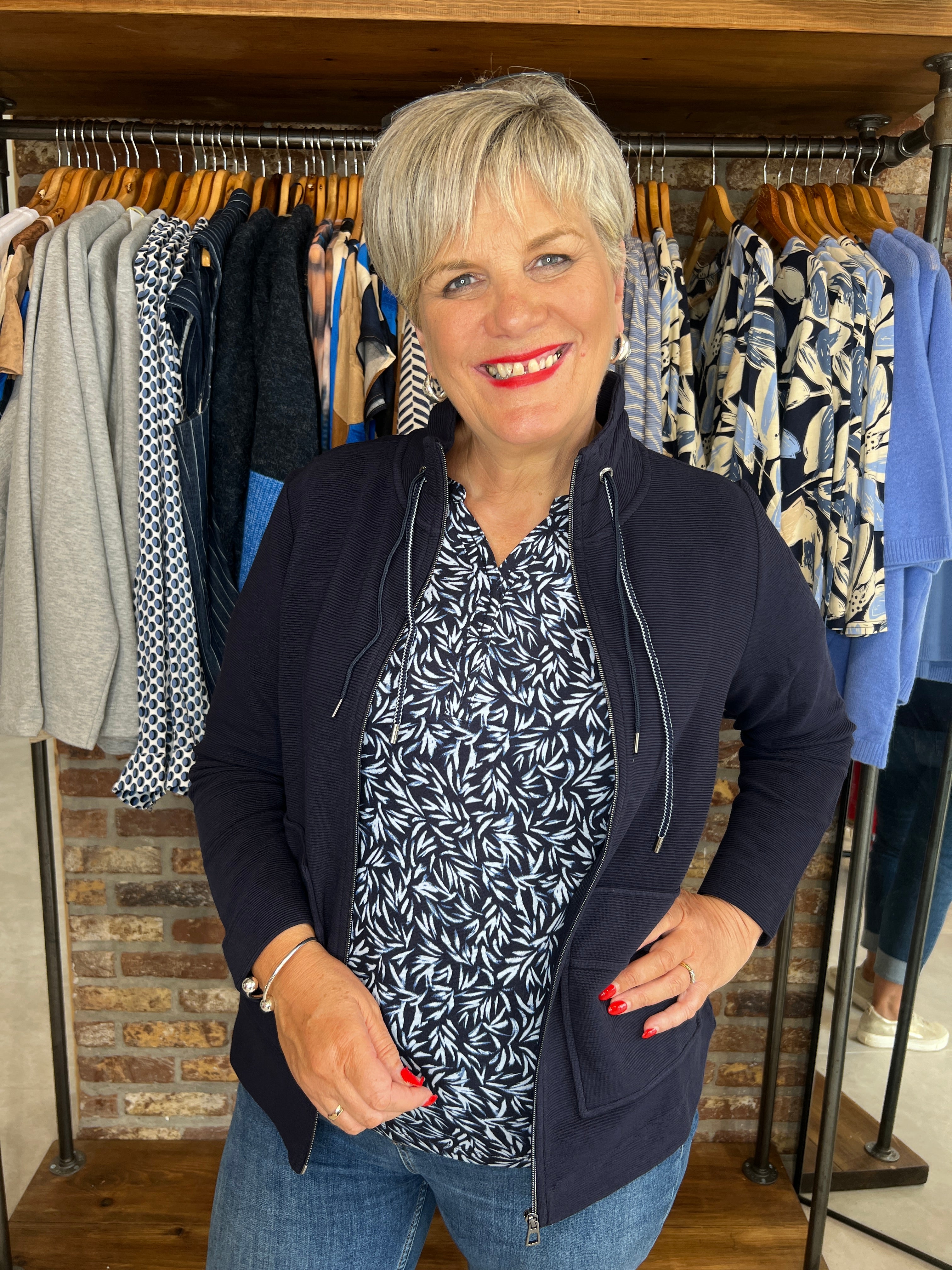 Cecil Ottoman Jacket In Navy