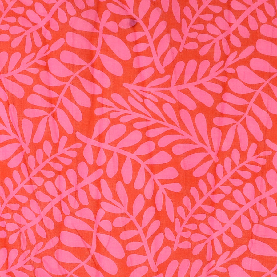 Pom Silhouette Scarf With Tassels In Red & pink