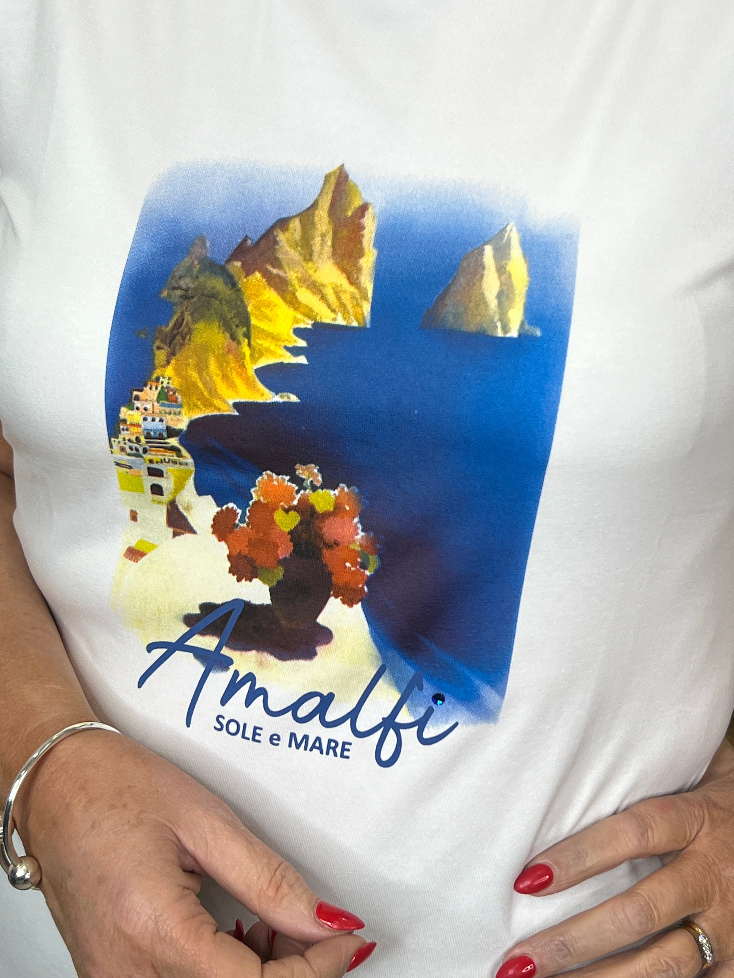 More & More T-shirt With Print In Off White