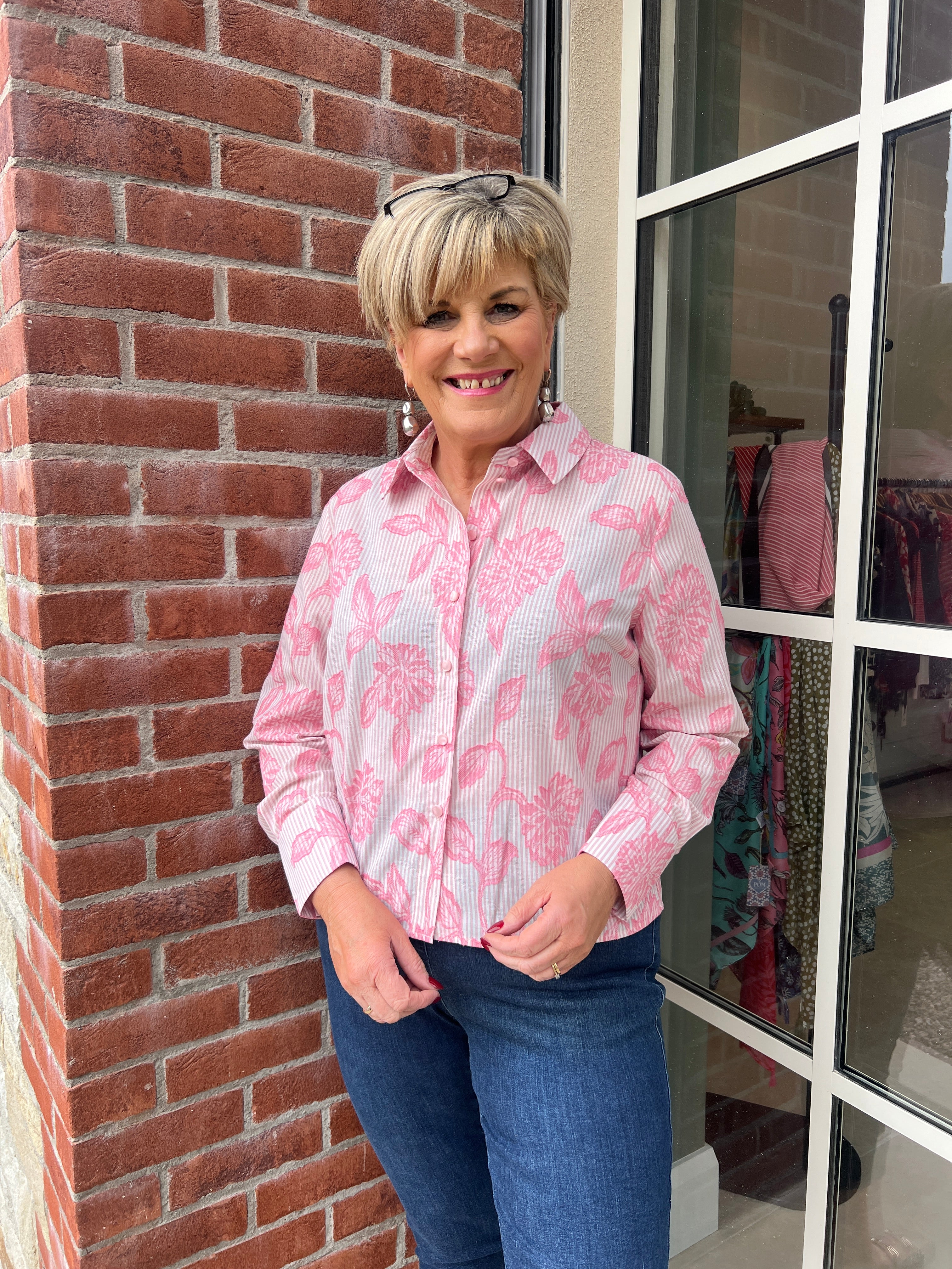 Nümph Floral Shirt in Prism Pink