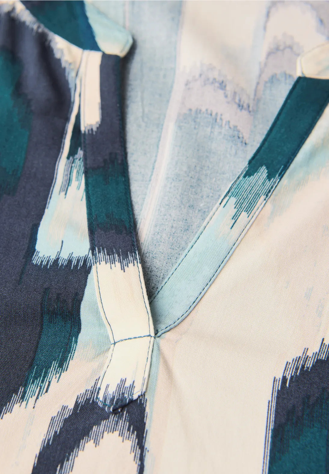 Street One Patterned Blouse In Tide Blue