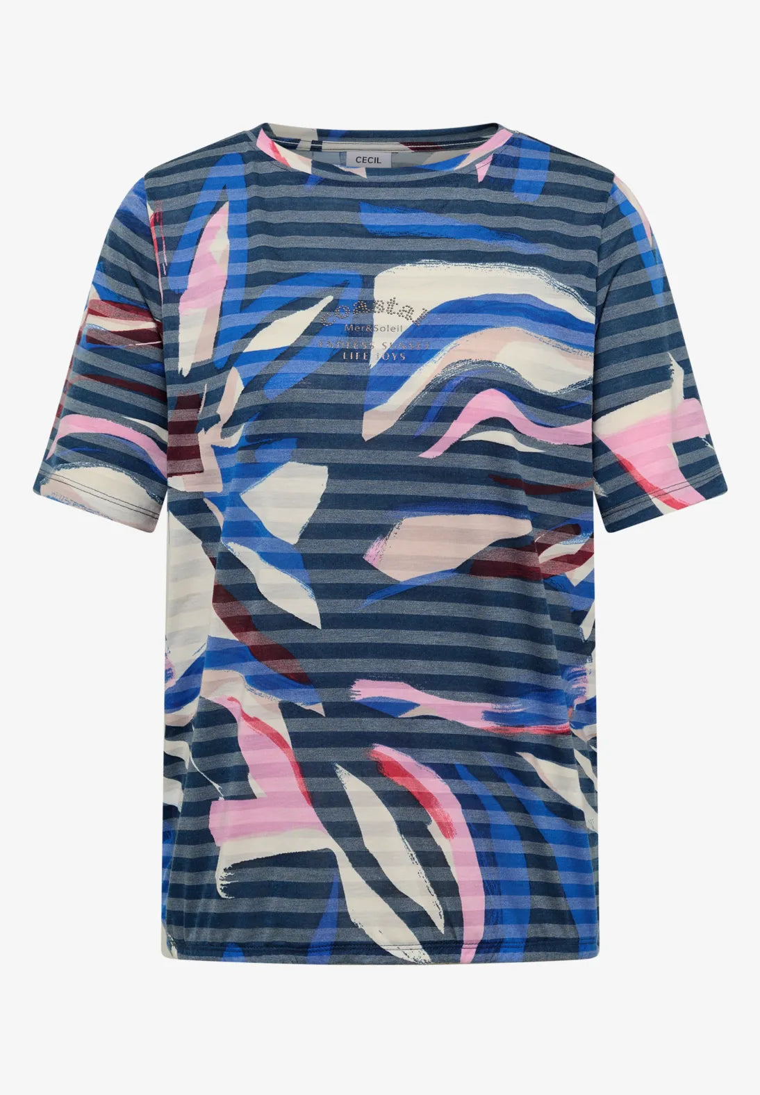 Cecil Burnout T-shirt In Universal Blue