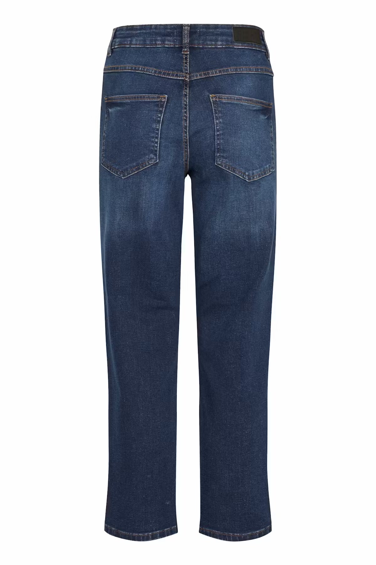 Ichi Twiggy Raven Cropped Jeans In Dark Blue