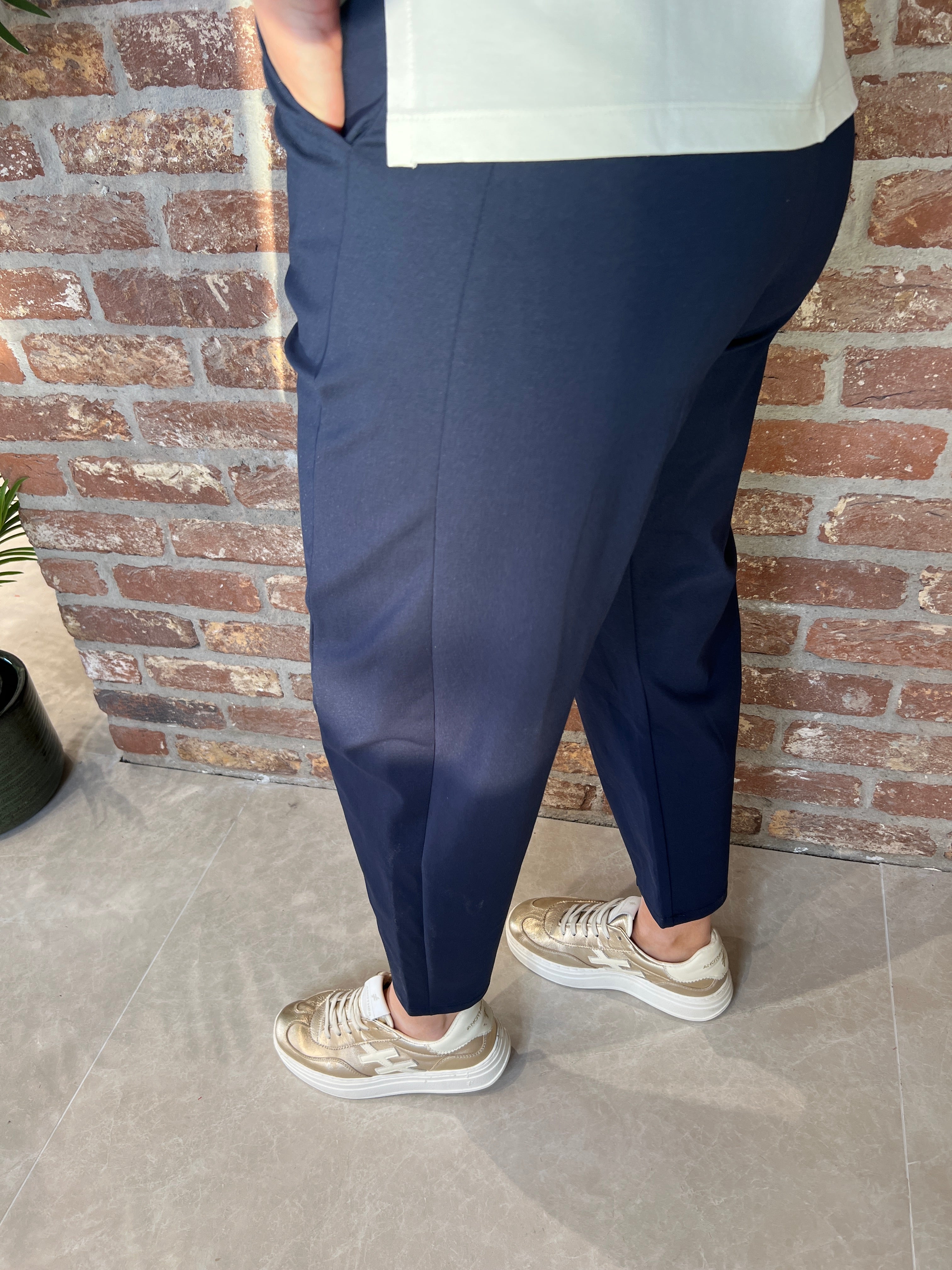 Deck By Decollage Pull On Trousers In Navy