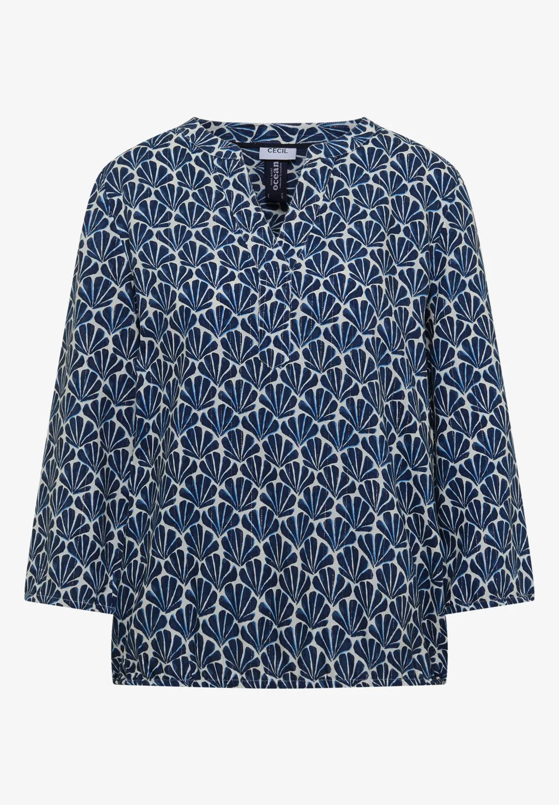 Cecil v-neck print Blouse In Universal Blue
