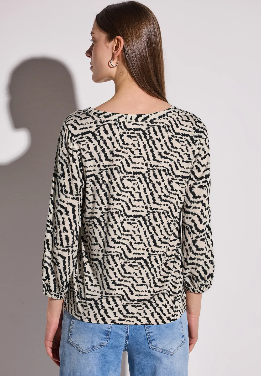 Street One Patterned Blouse In Moonstone