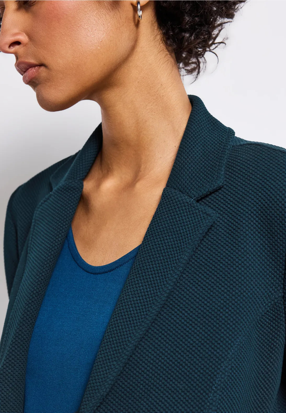 Street One Basic Blazer In Tide Blue