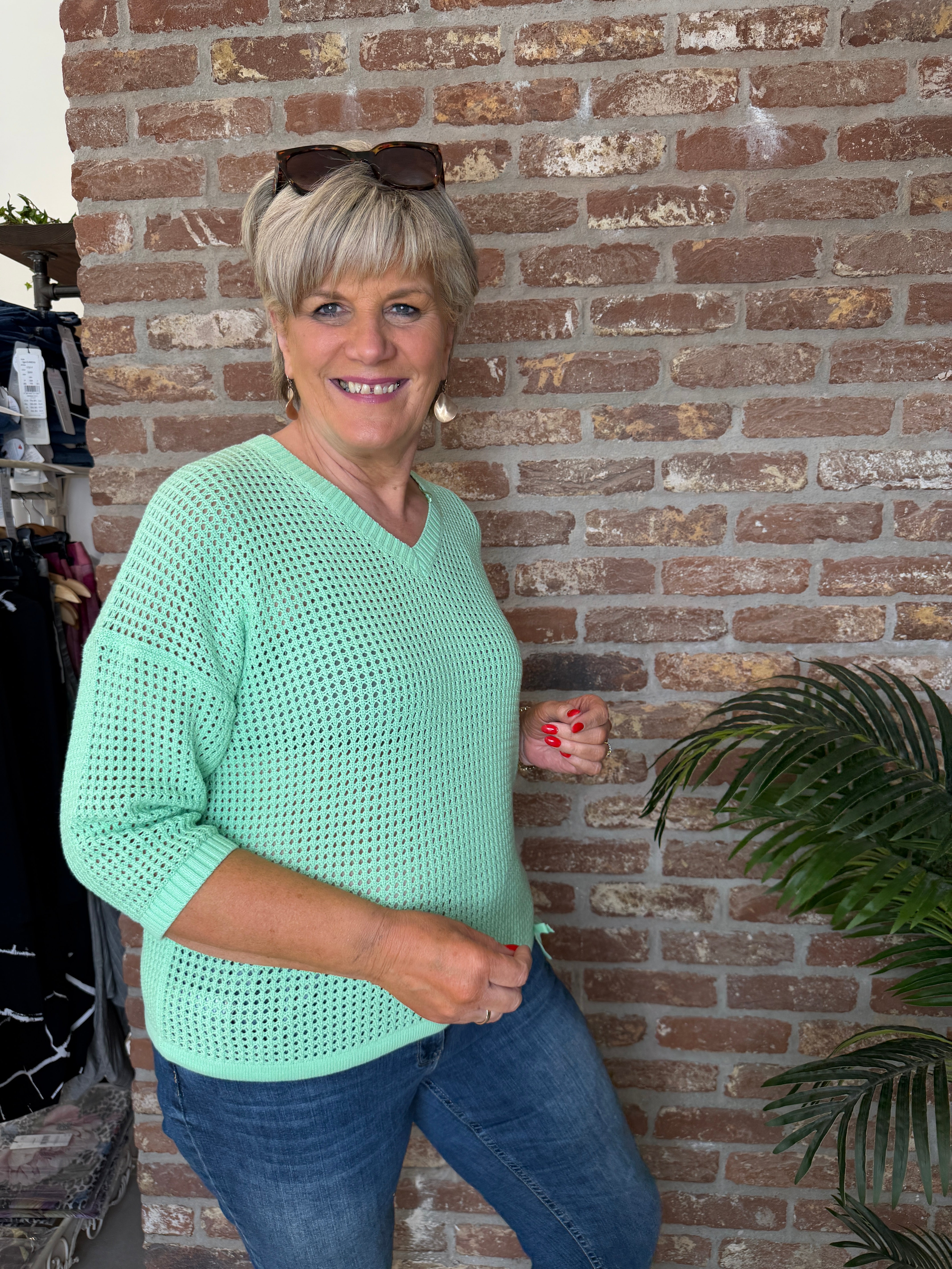 Cecil crochet knit in juicy lime