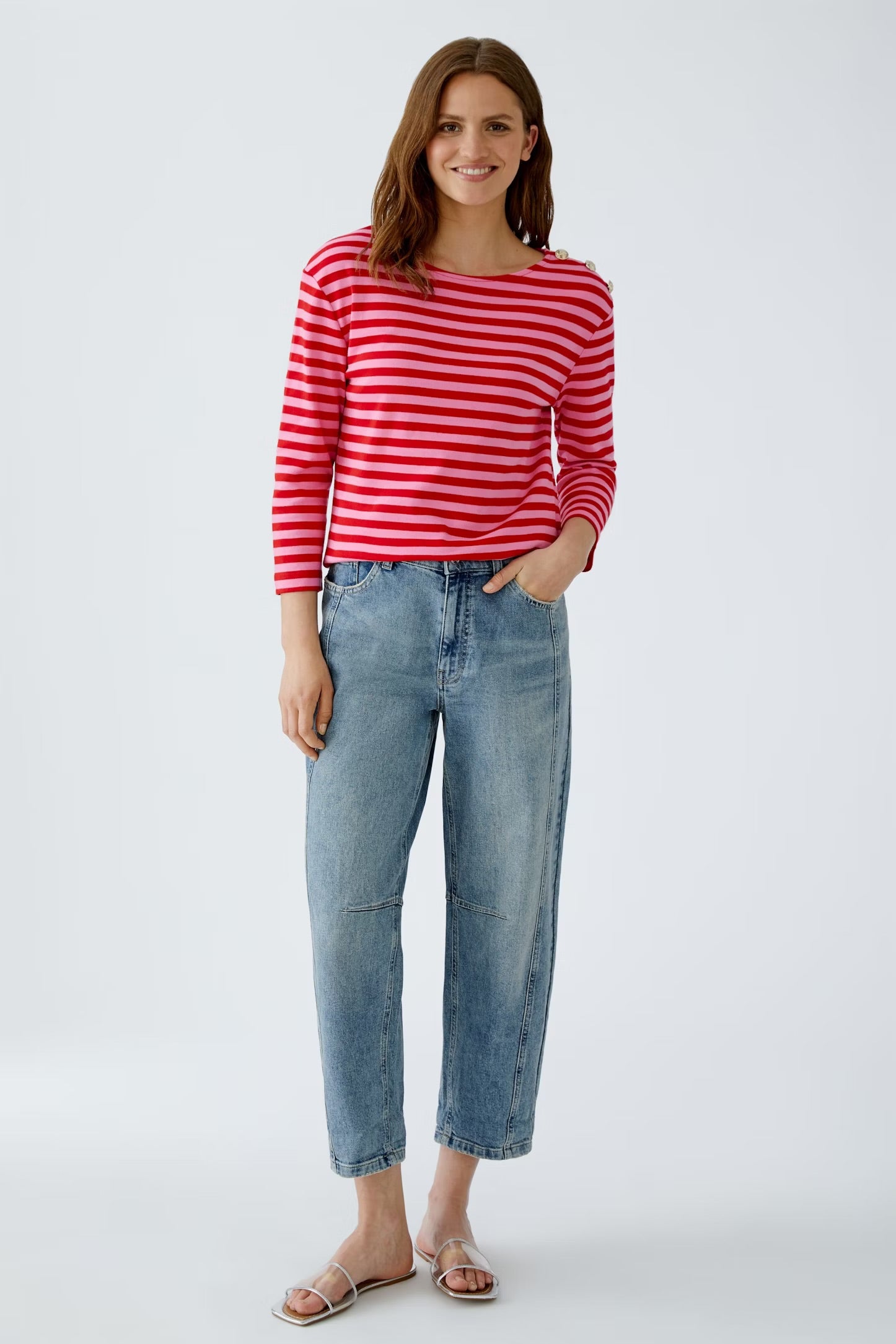 Oui Sunala Top In Red Rose
