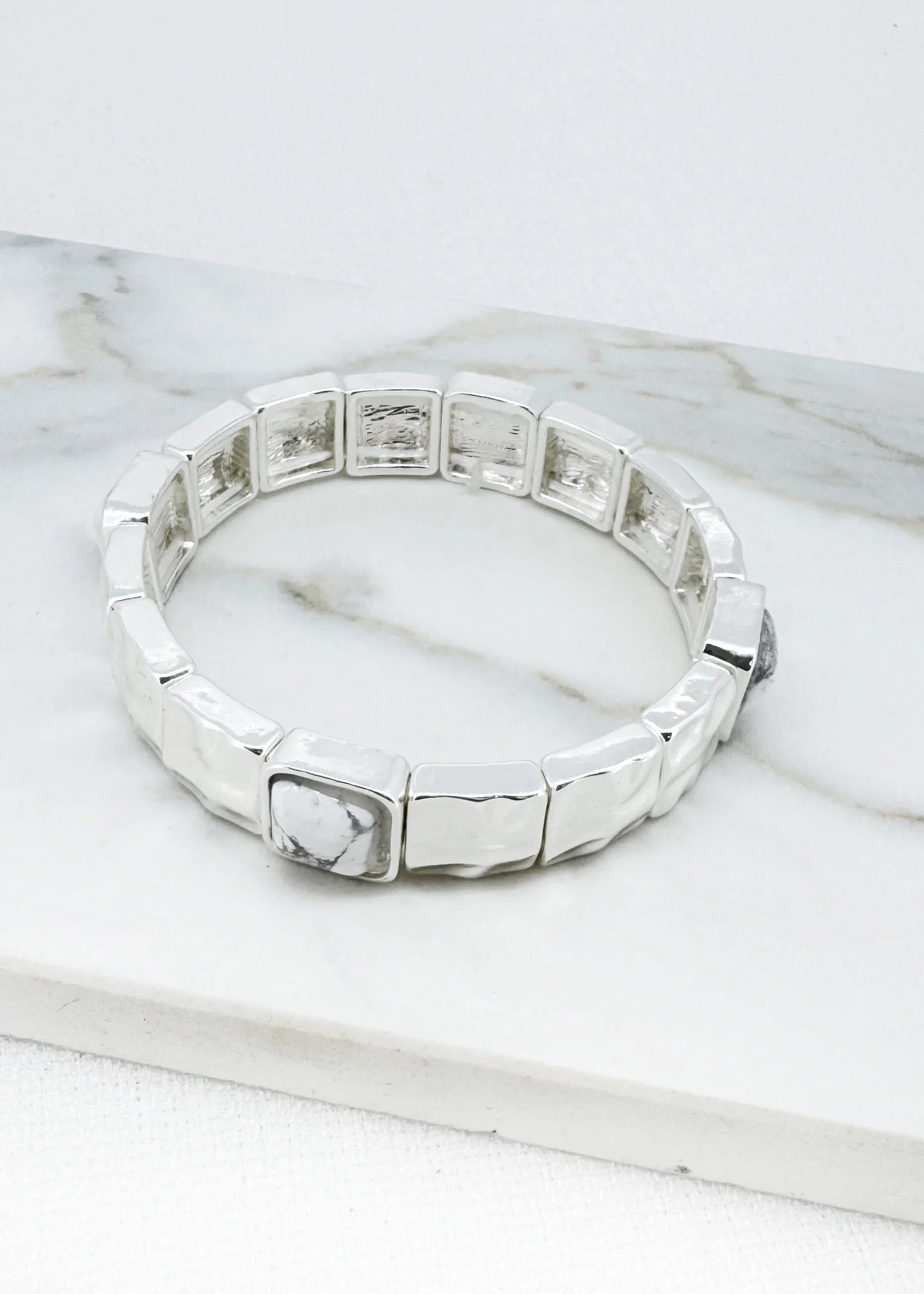 Envy Square Design Bracelet in sliver