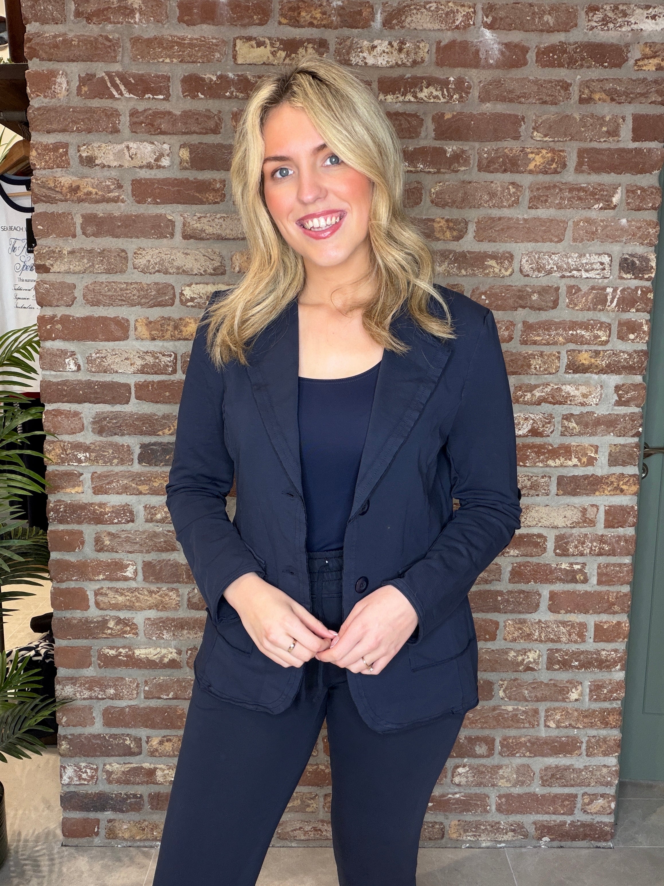 Deck By Decollage Blazer In Navy