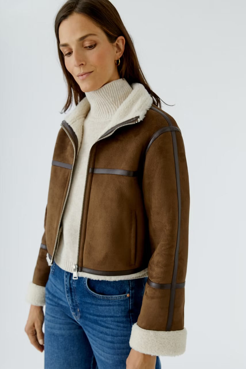 Aviator jacket in brown