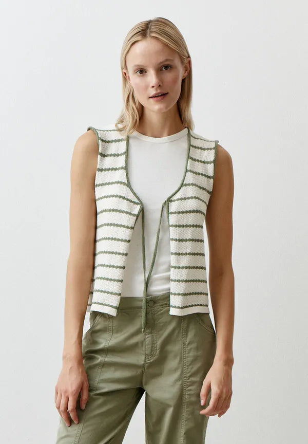 More & More Knit vest With Stripes In Multi