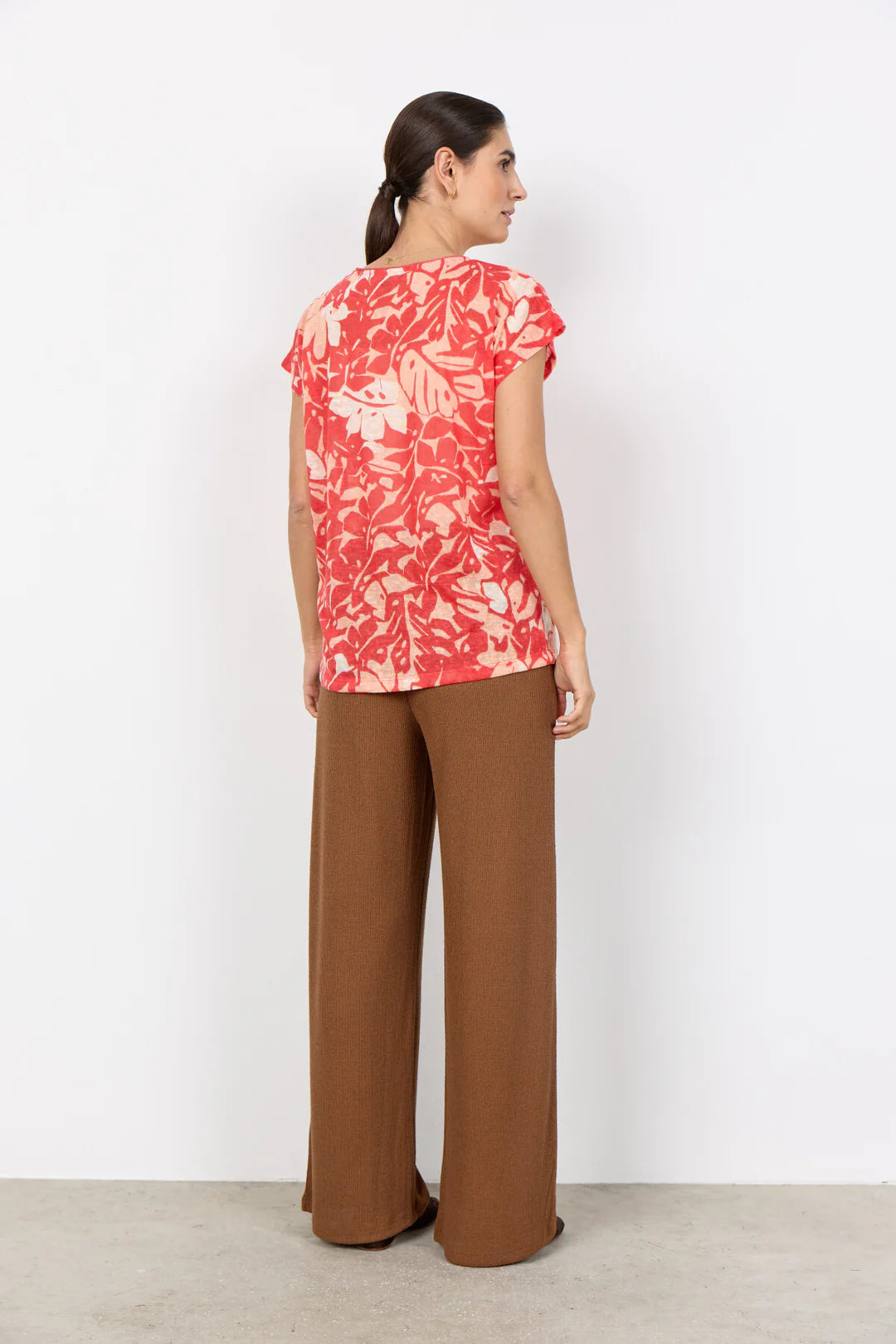 Soya Concept Aretha floral T-Shirt In Red