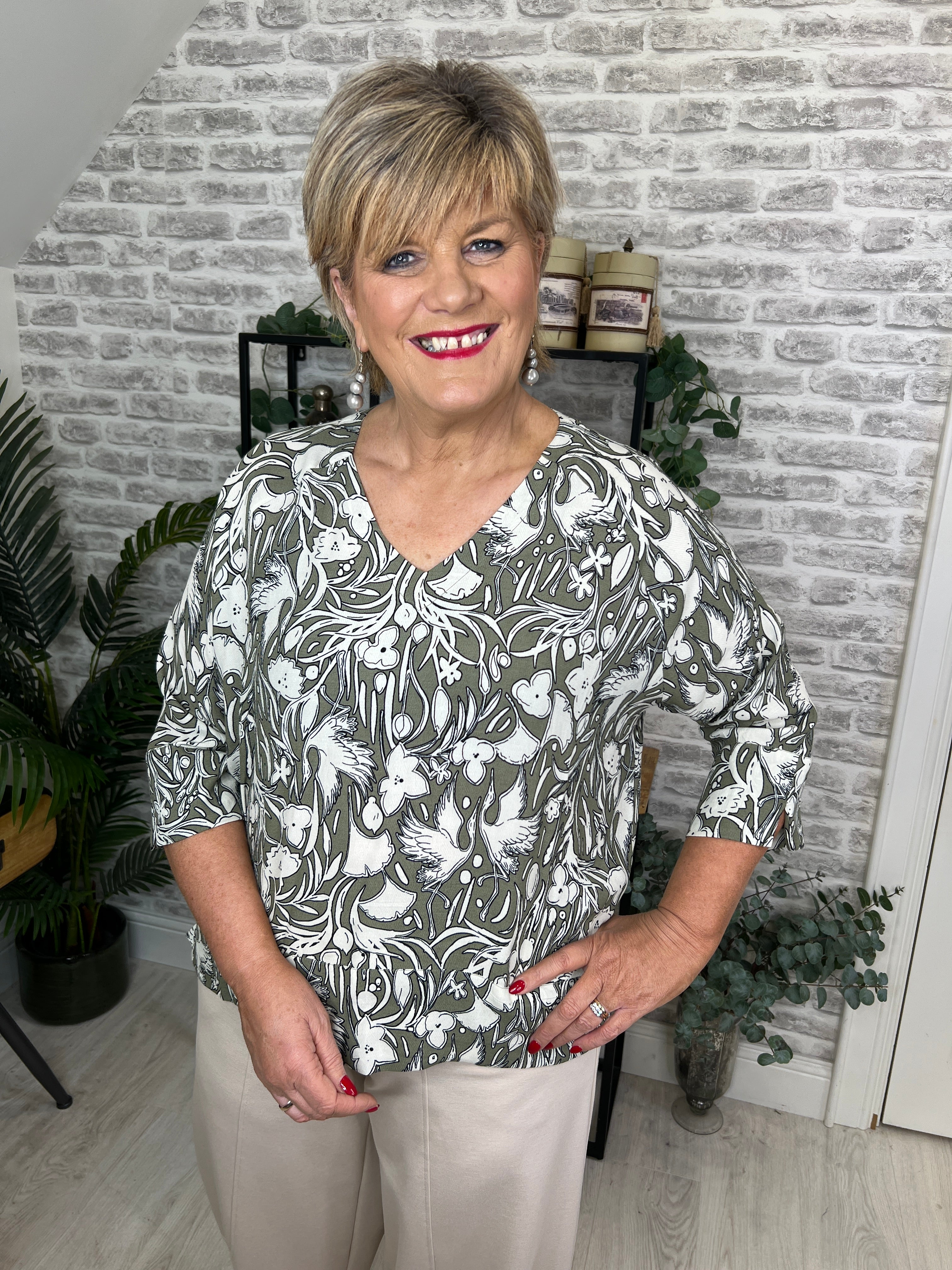 Masai Benika Blouse In Lichen Green