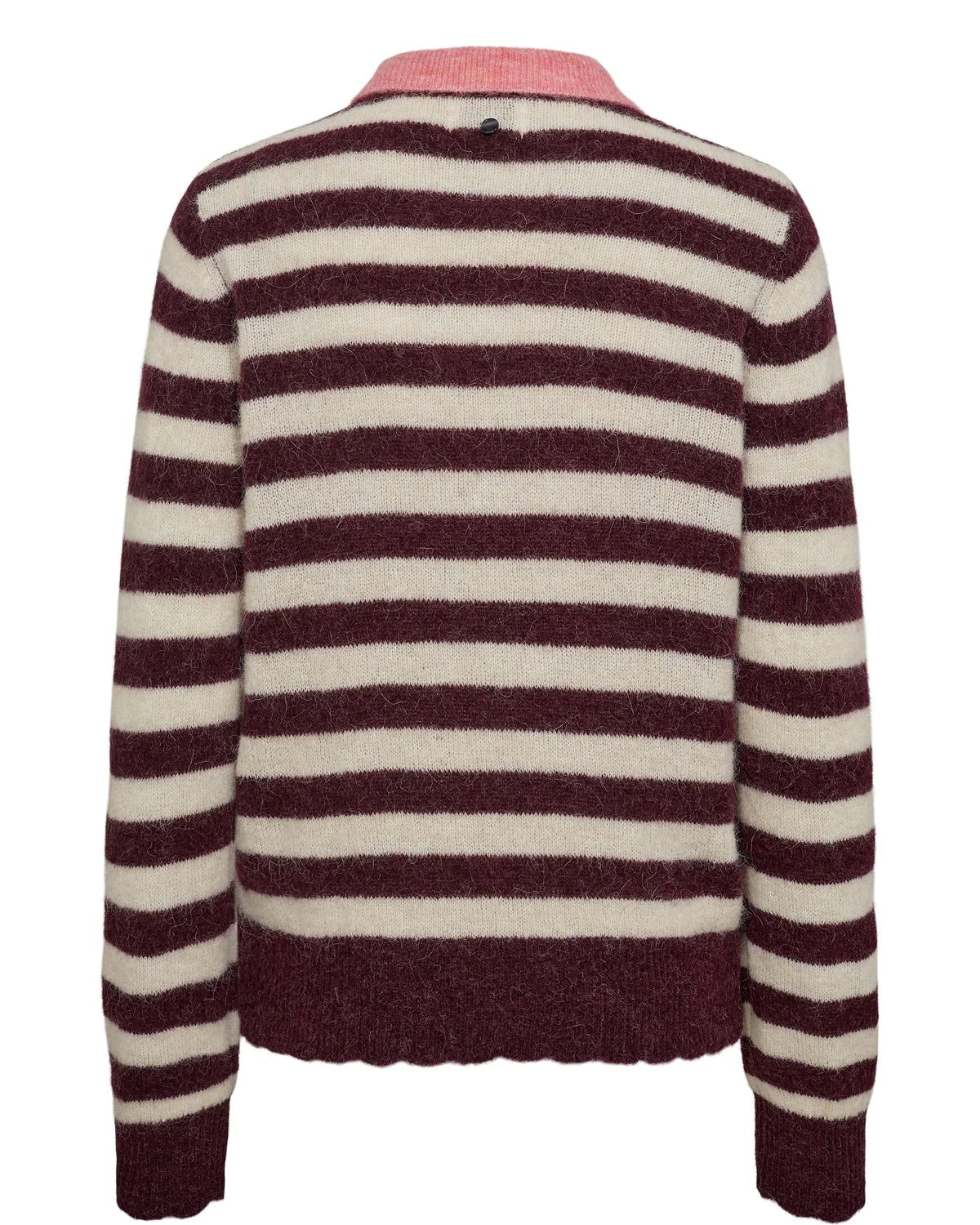 Nümph Niciara Striped Pullover In Wine