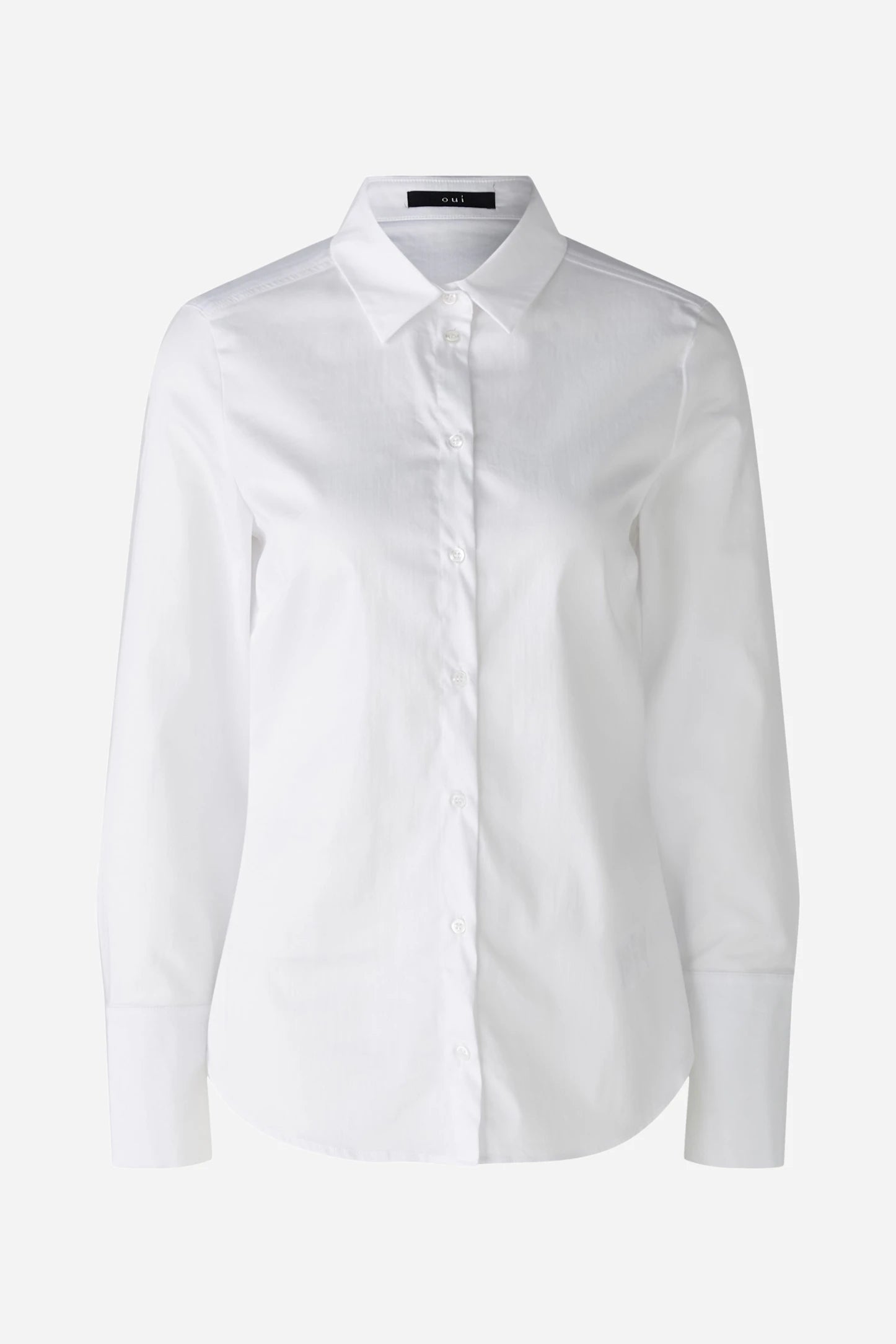 Oui Cotton Blend Shirt In Optic White