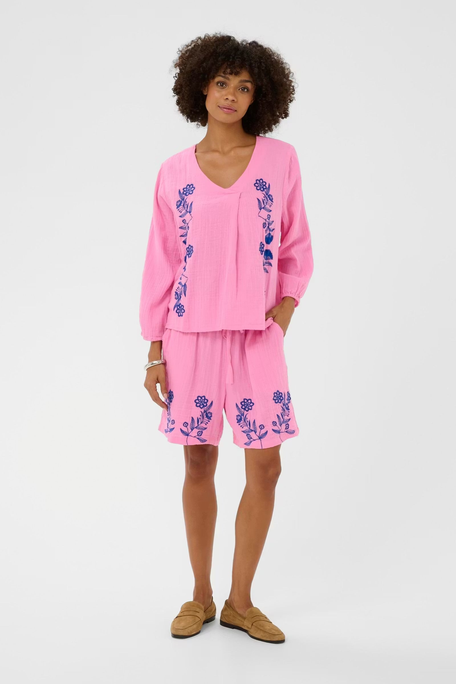 Culture Elina Blouse In Begonia Pink