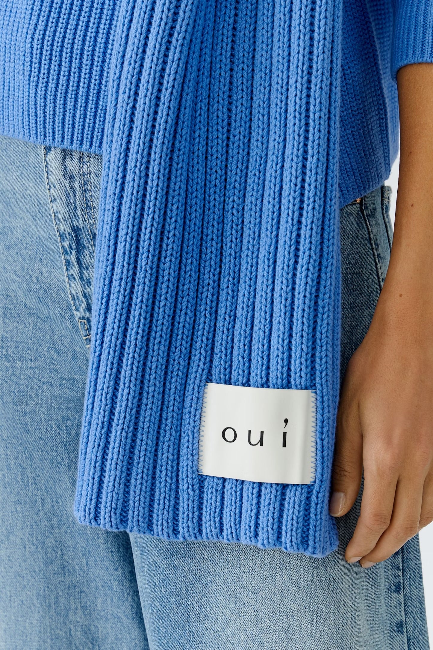 Oui Shawl Scarf In Blue