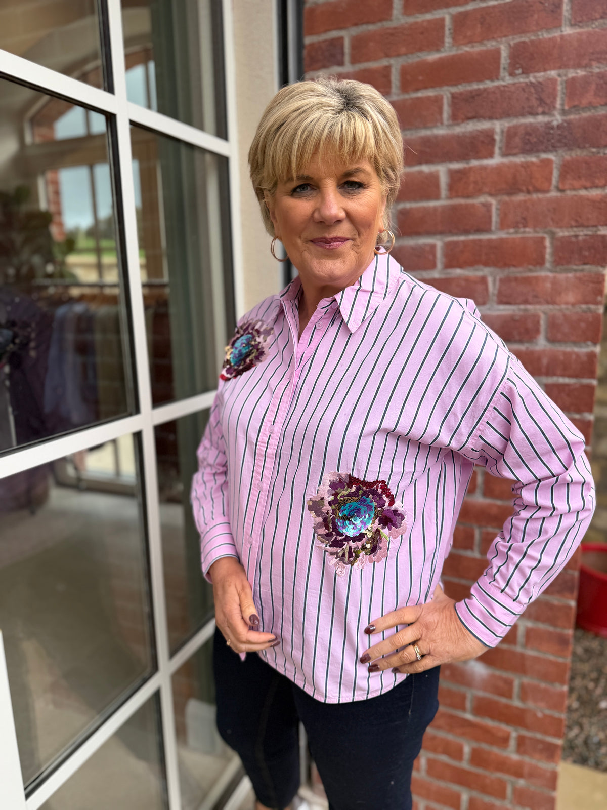 Nuelfa striped shirt in bonbon