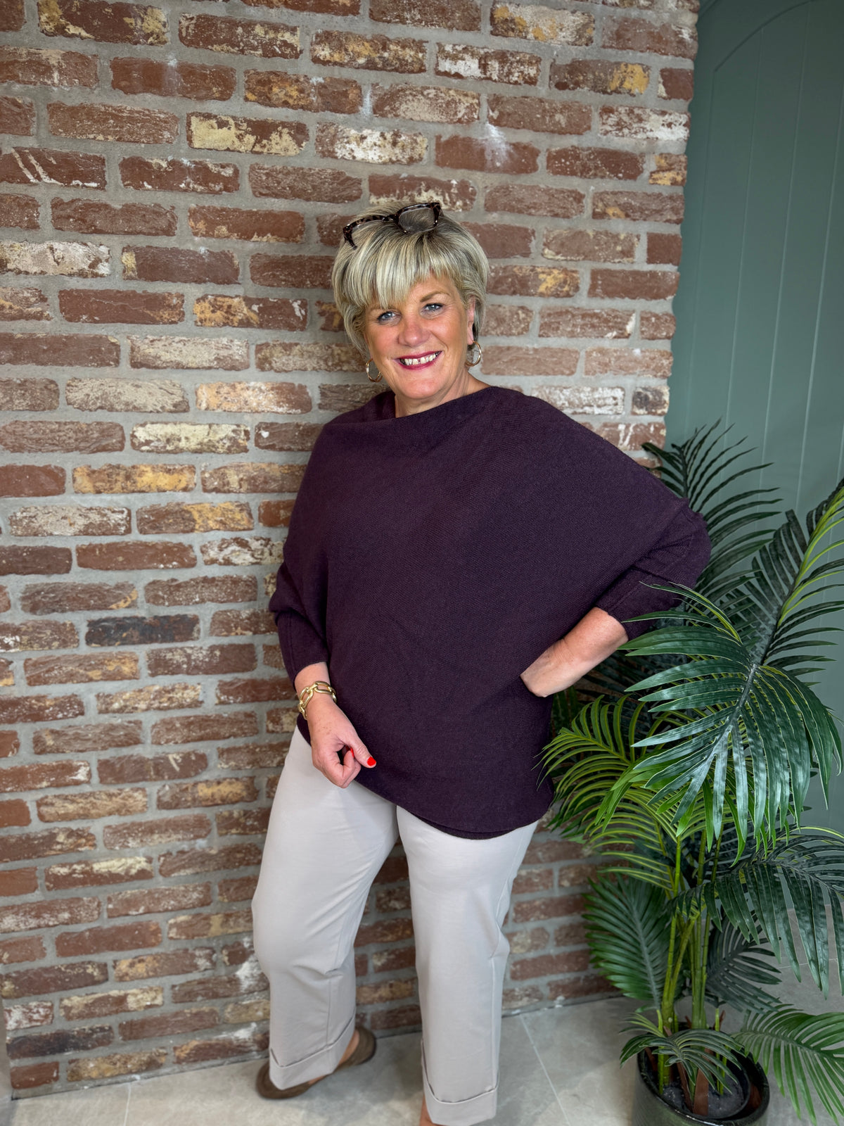 Asymmetric Knit In Mulberry