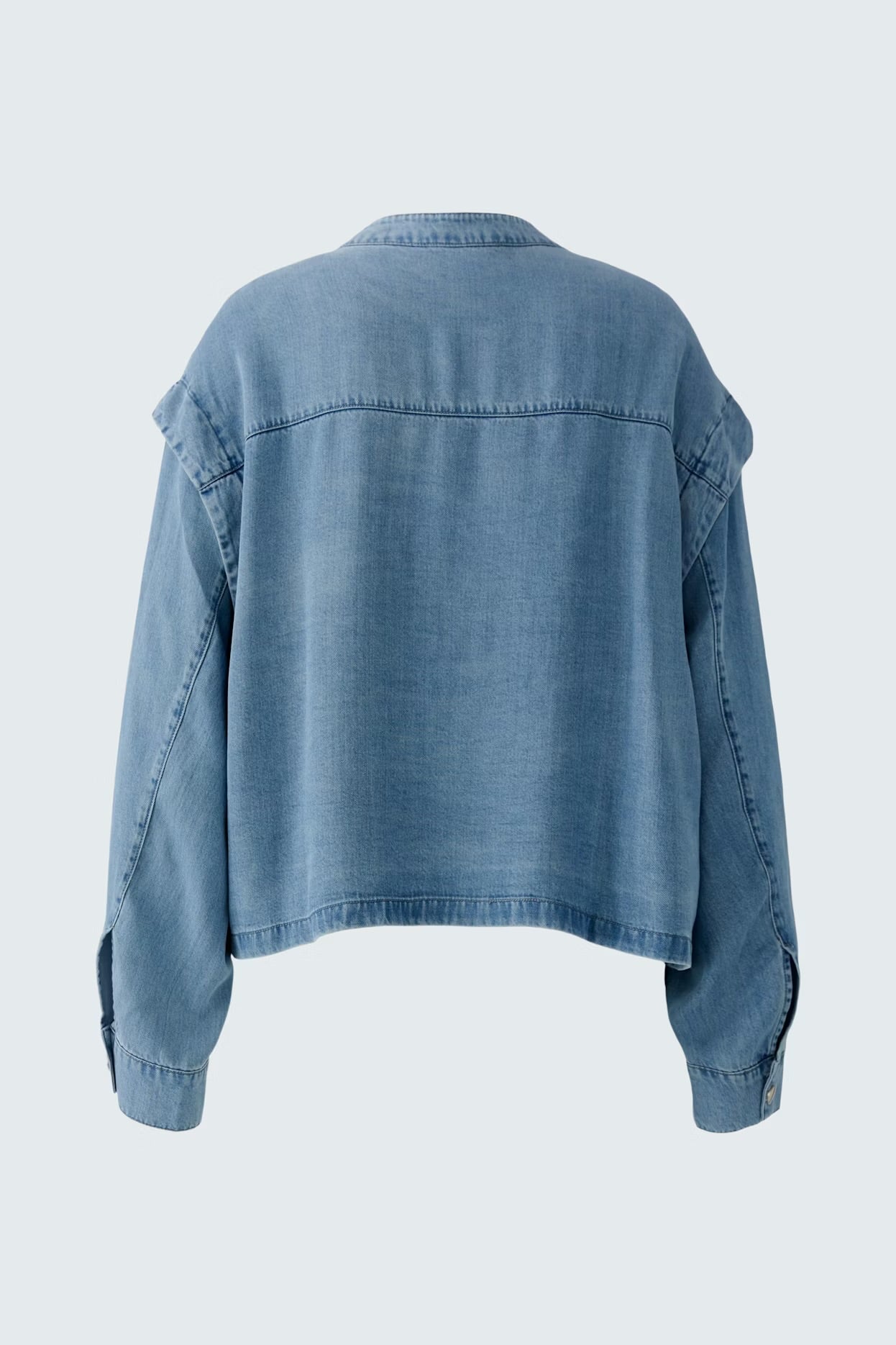 Oui Biker style denim jacket In Blue