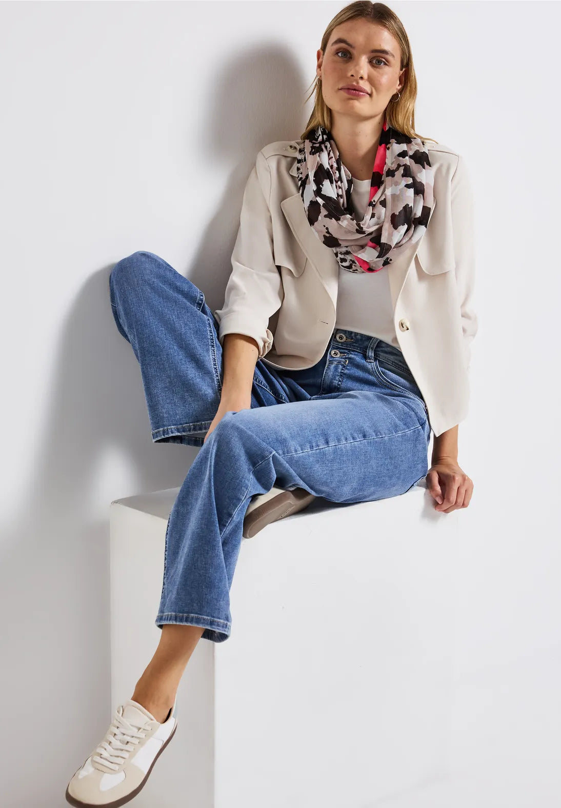 Street One Print Snood In Multicoloured