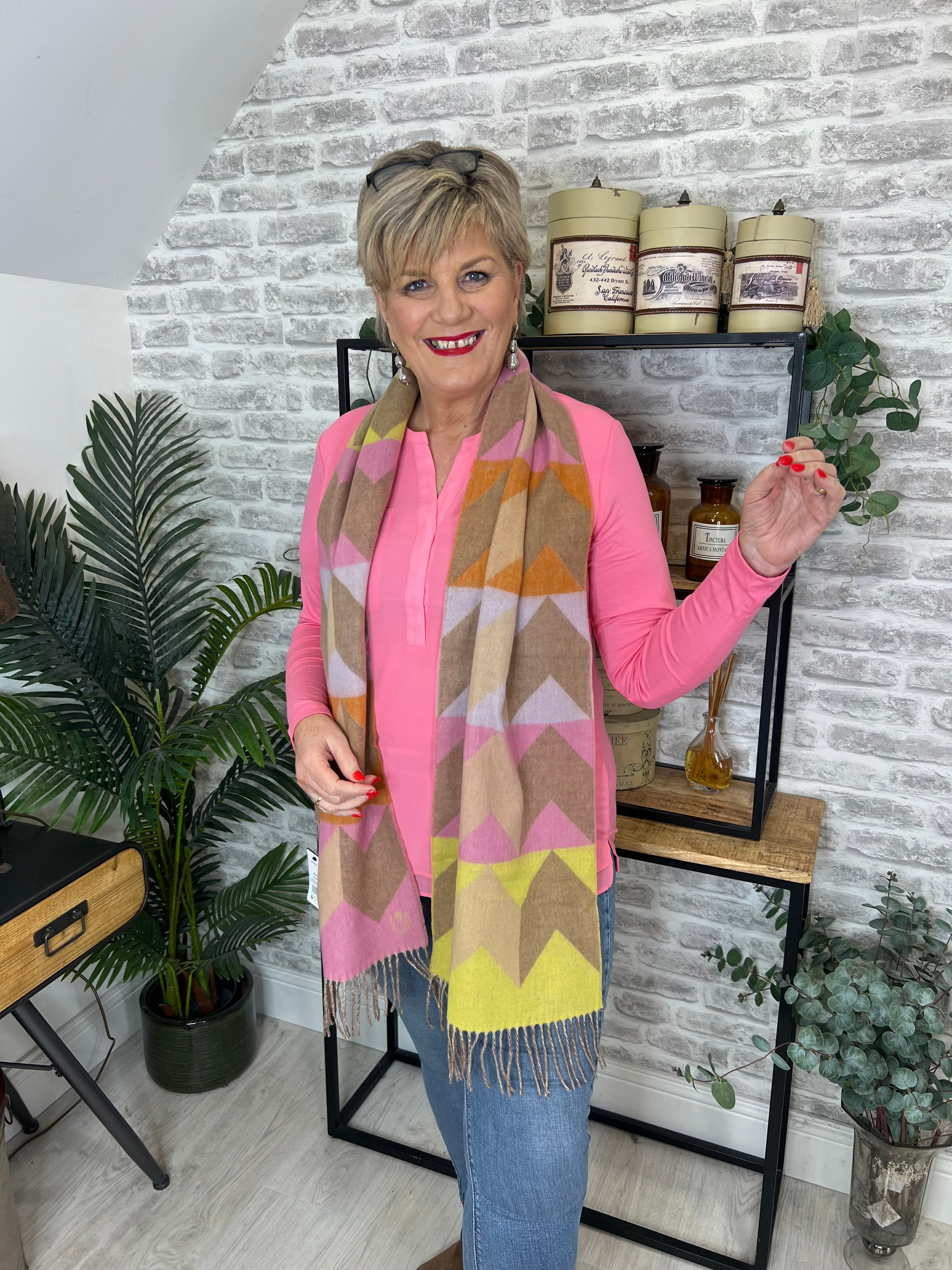Milano Italy Top With Pockets In Candy
