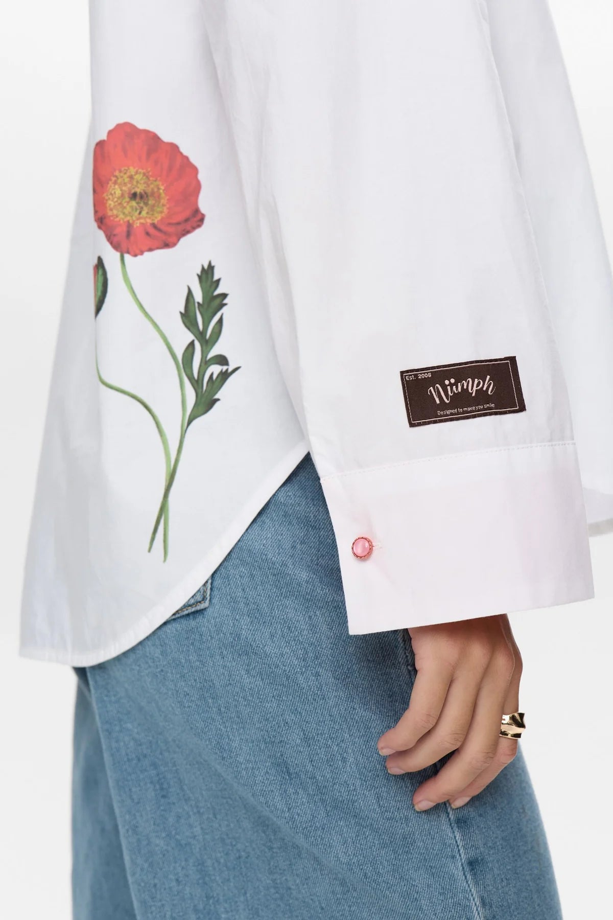 Nümph Nuflory Shirt In Bright White